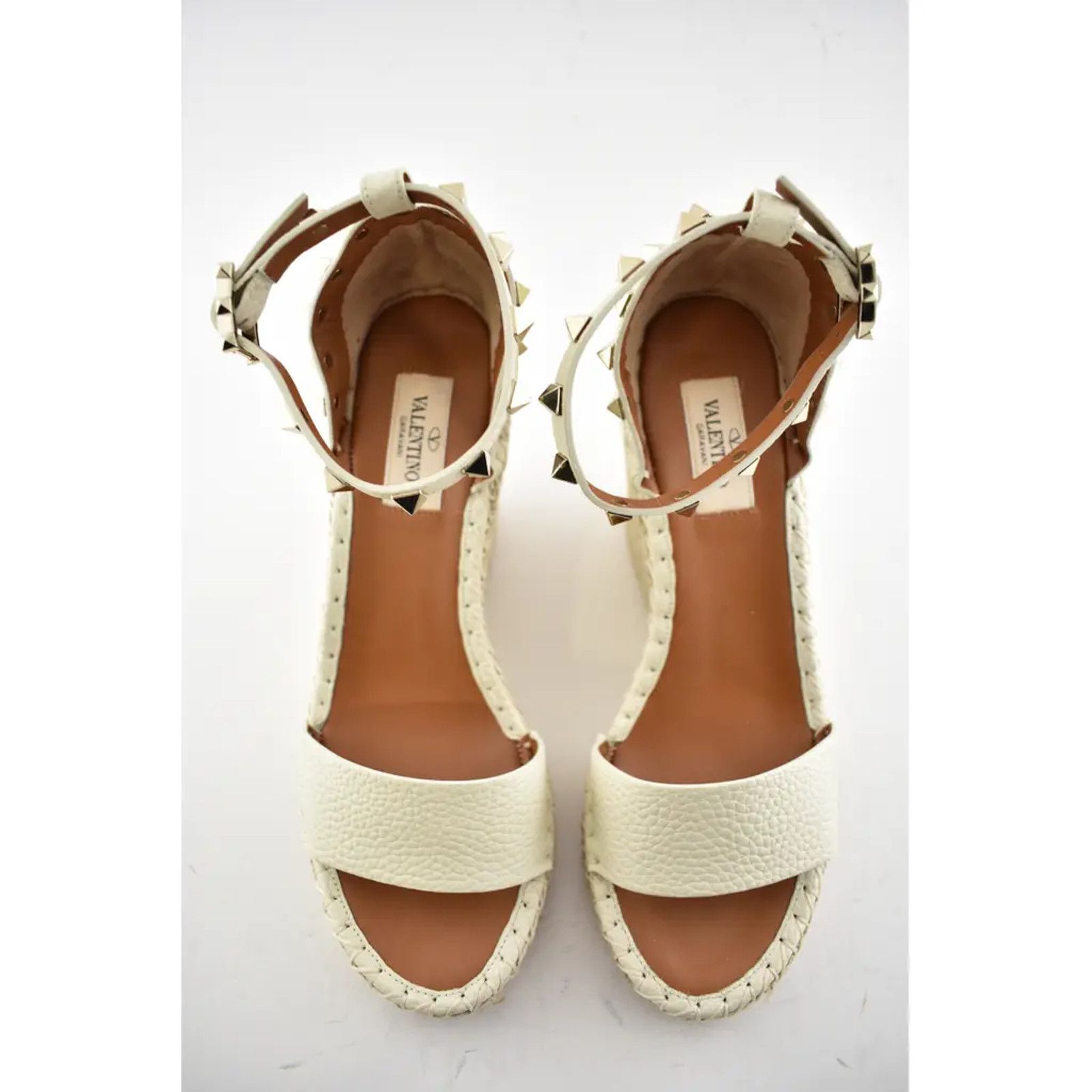 Valentino Rockstud Ankle Strap Platform Wedge Sandal Heel 41 Size US 11 / IT 41 - 8 Thumbnail