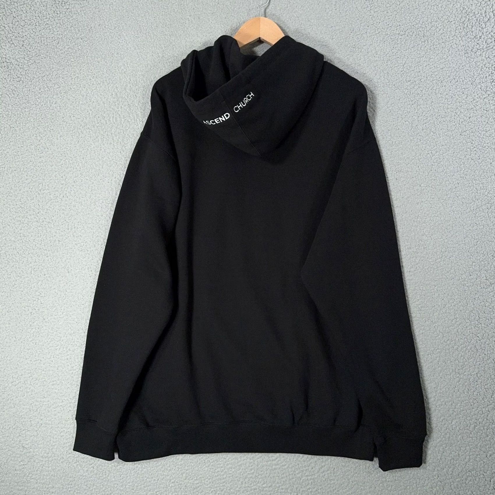 Vintage VINTAGE Jesus Hoodie Black REV 3:20 XL Christian Streetwear Ascend Church - Nike? Size US XL / EU 56 / 4 - 2 Thumbnail
