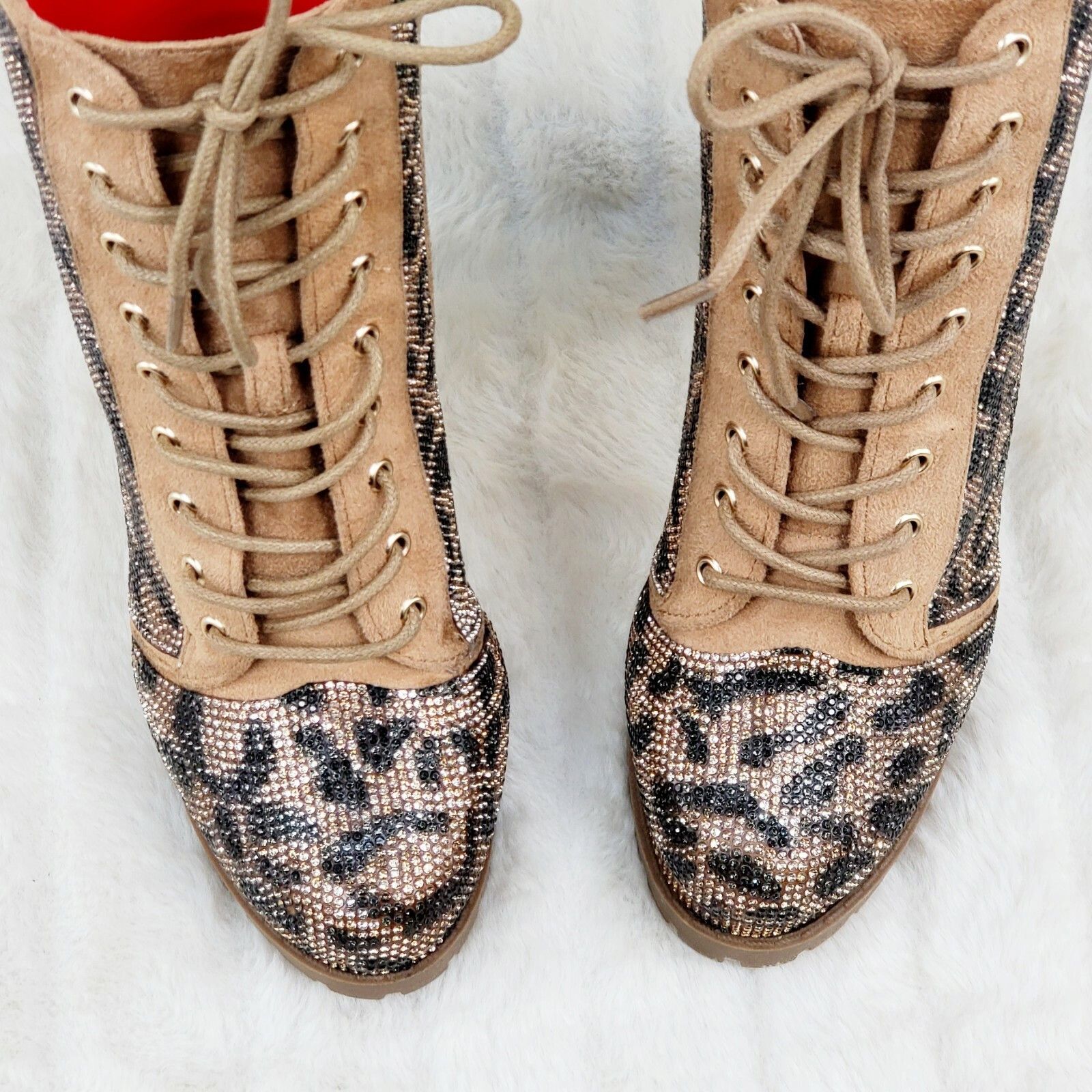 Other Wild Diva Vivian 15 Leopard Rhinestone High Heel Platform A Size US 11 / IT 41 - 7 Thumbnail