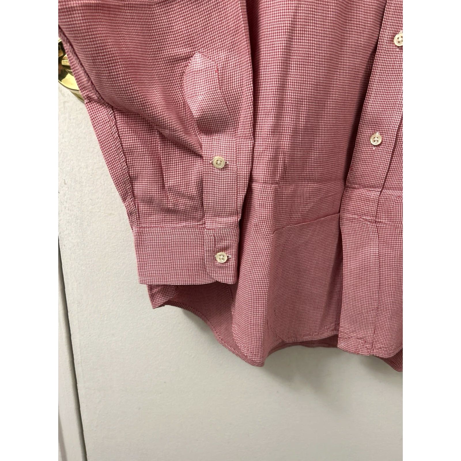 Ralph Lauren VINTAGE Ralph Lauren Blake Shirt Mens L Red Houndstooth Button-Down L/S Regular Collar Pony Embroidered Size US L / EU 52-54 / 3 - 5 Thumbnail