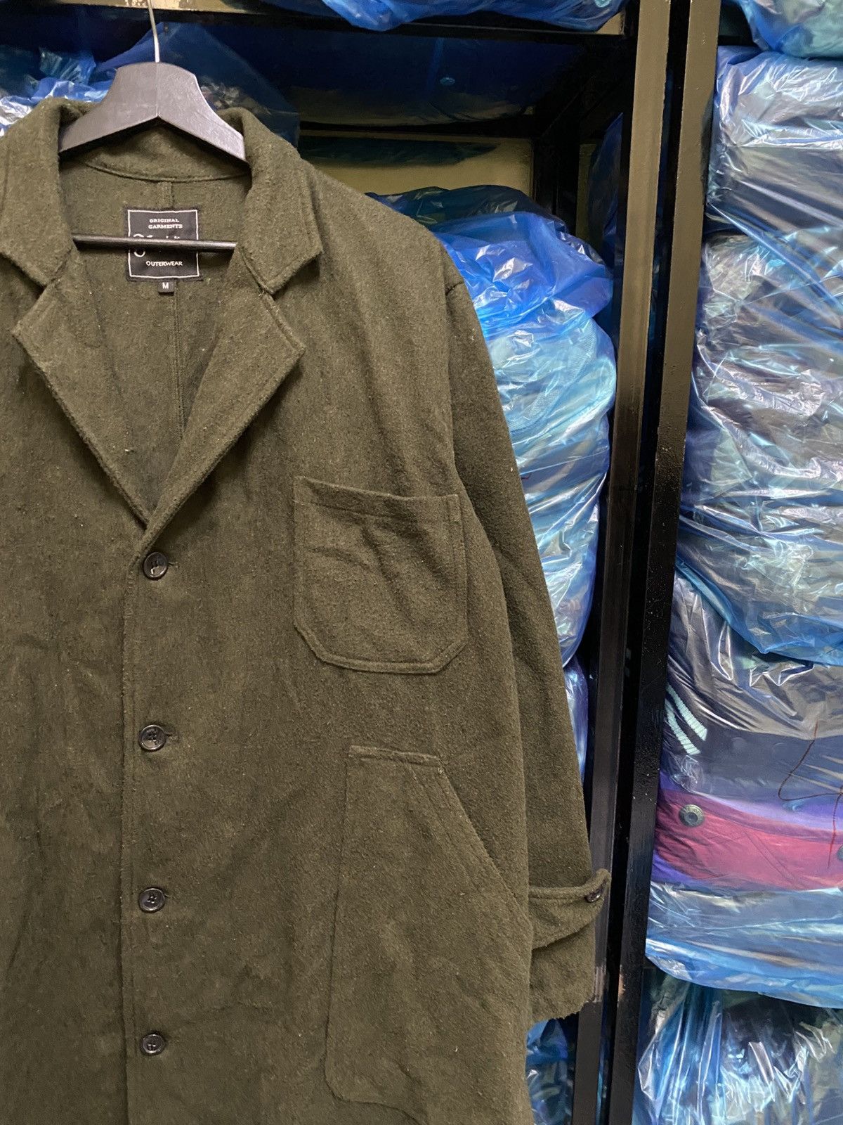 Japanese Brand Vintage Temptation Olive Wool-Blend Overcoat Workwear Style Size US M / EU 48-50 / 2 - 6 Thumbnail