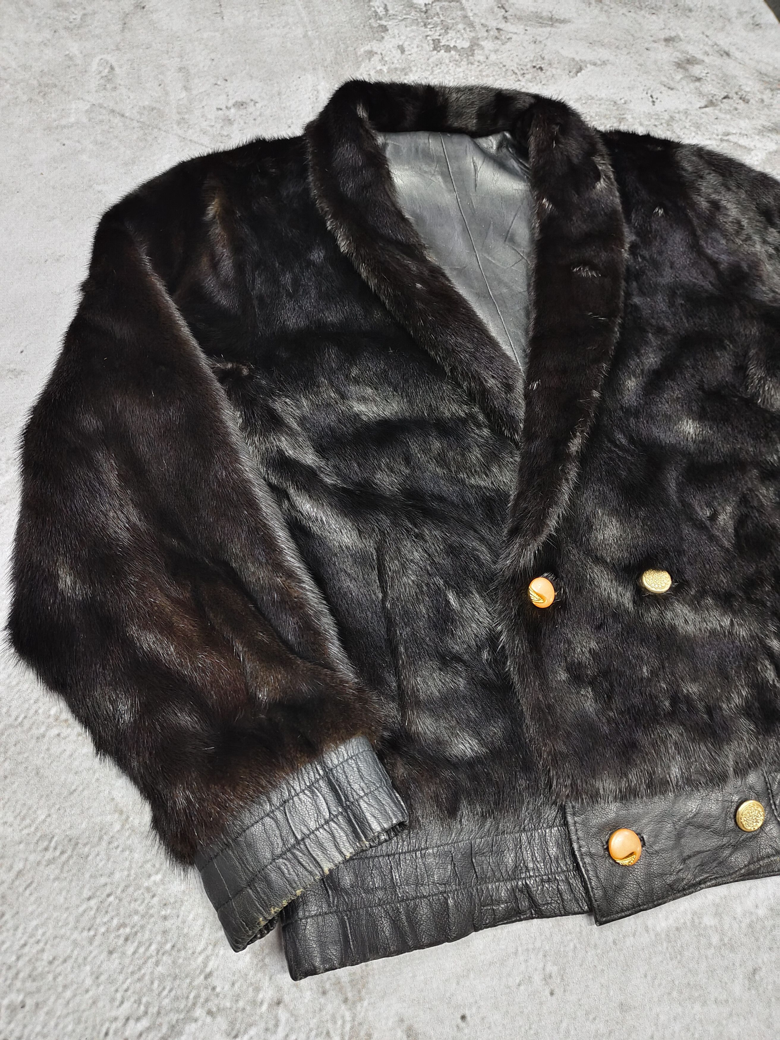 Vintage 80s-90s Unbrand- European Reversible Real Fur Leather Jacket Size US L / EU 52-54 / 3 - 3 Thumbnail