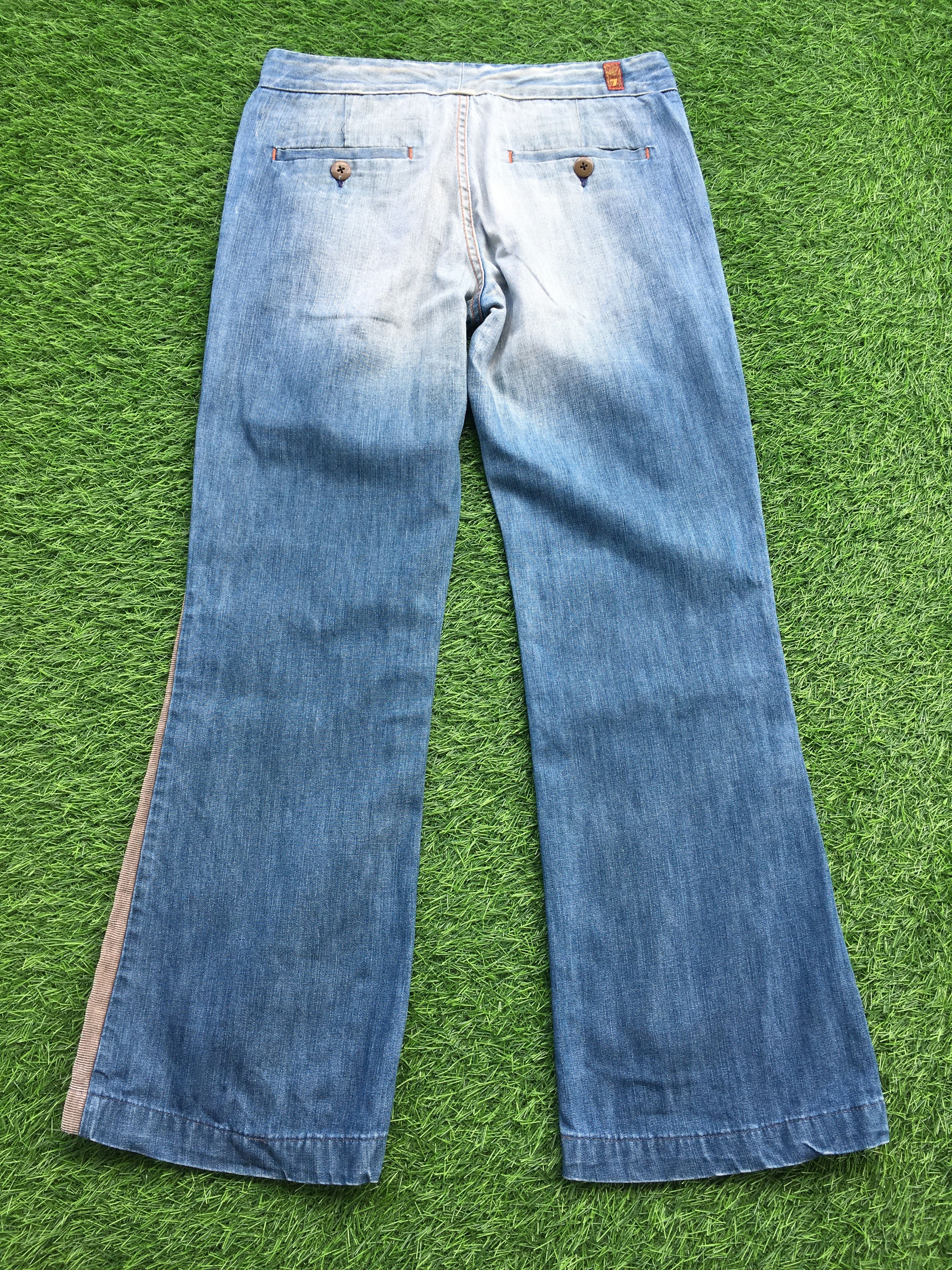 7 For All Mankind × Designer Low Rise Flare Denim Pants D-948 Size 26" / US 2 / IT 38 - 4 Thumbnail