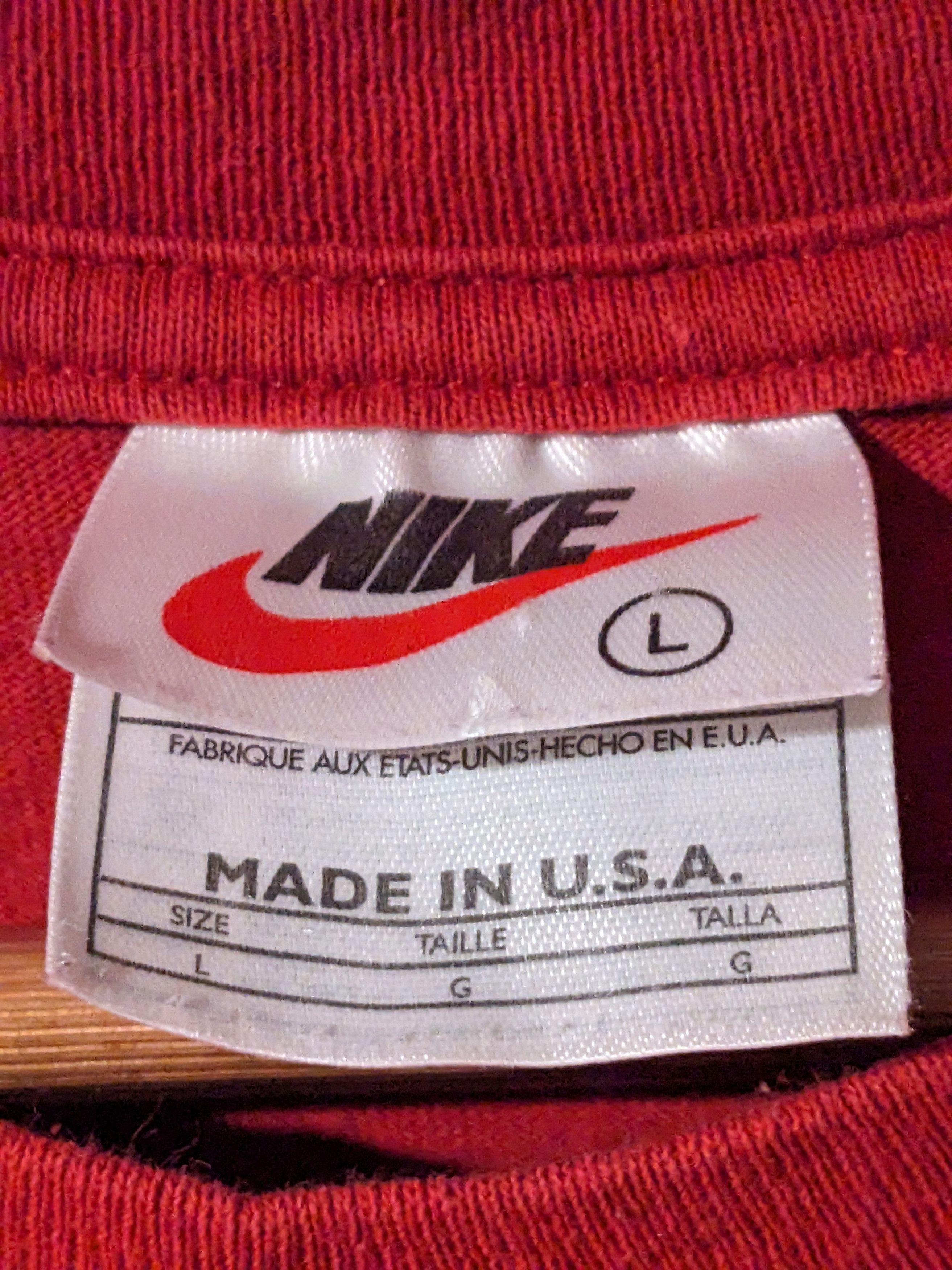 Nike × Vintage Vintage 90s Nike The Soul of the Game Swoosh T-Shirt Size US L / EU 52-54 / 3 - 5 Thumbnail