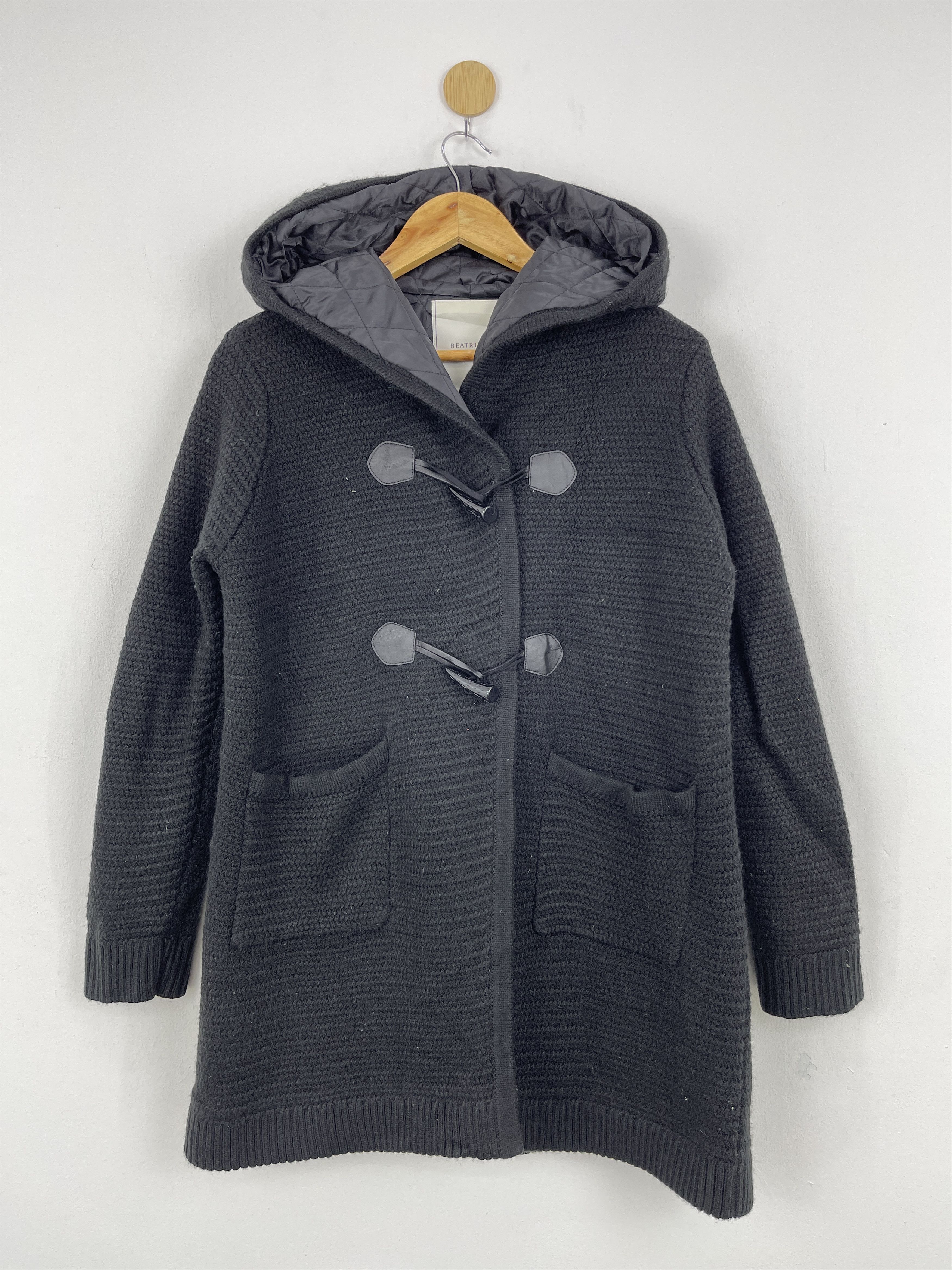 Japanese Brand Vtg Beatrice Duffle Coat Hooded Zipper Wool Jacket JA0086 Size XS / US 0-2 / IT 36-38 - 1 Thumbnail
