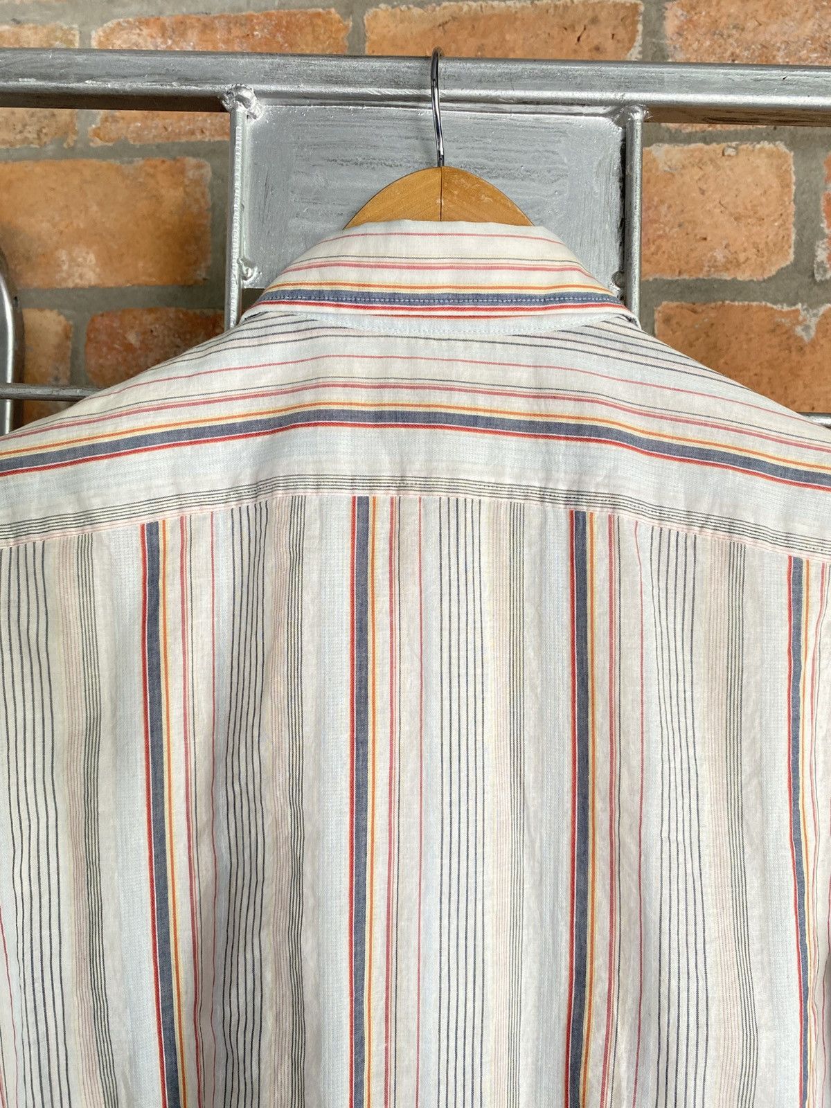 Morgan Homme MORGAN White Striped Short-Sleeve Shirt Size US M / EU 48-50 / 2 - 7 Thumbnail