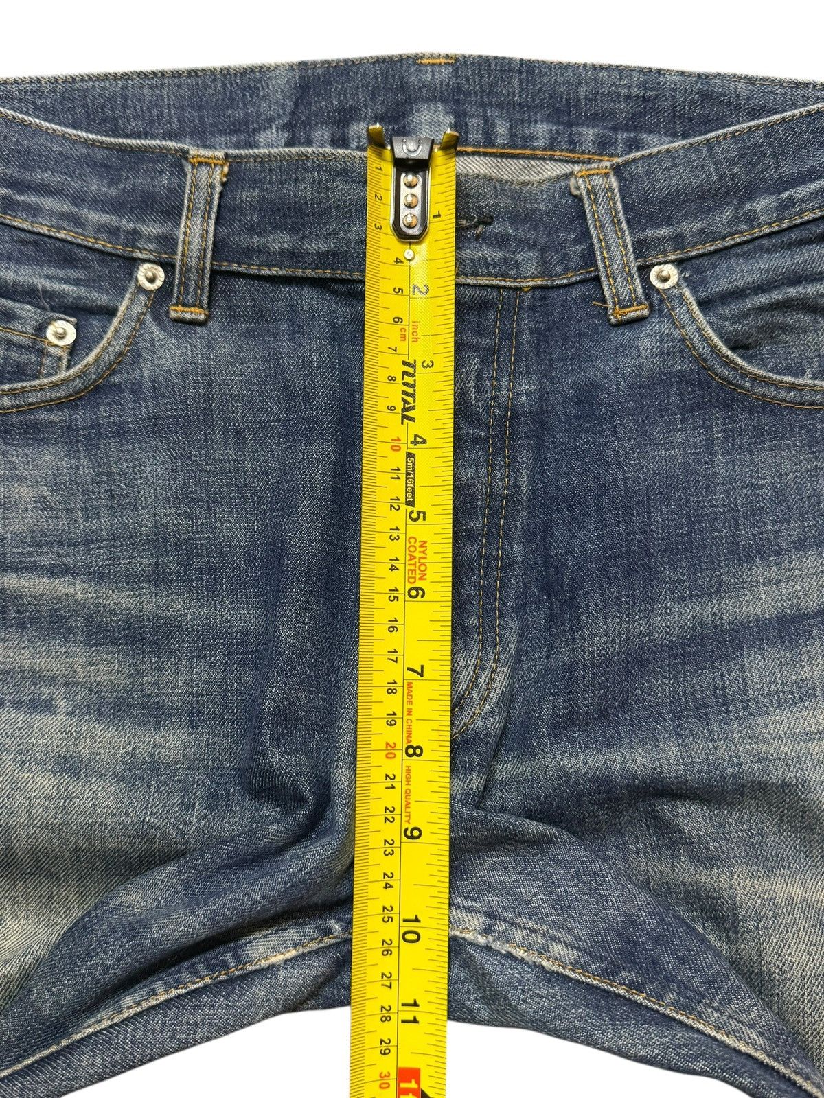 Helmut Lang Vintage Italy 90s Helmut Lang Blue Faded Whisker Straight Size US 31 - 14 Thumbnail