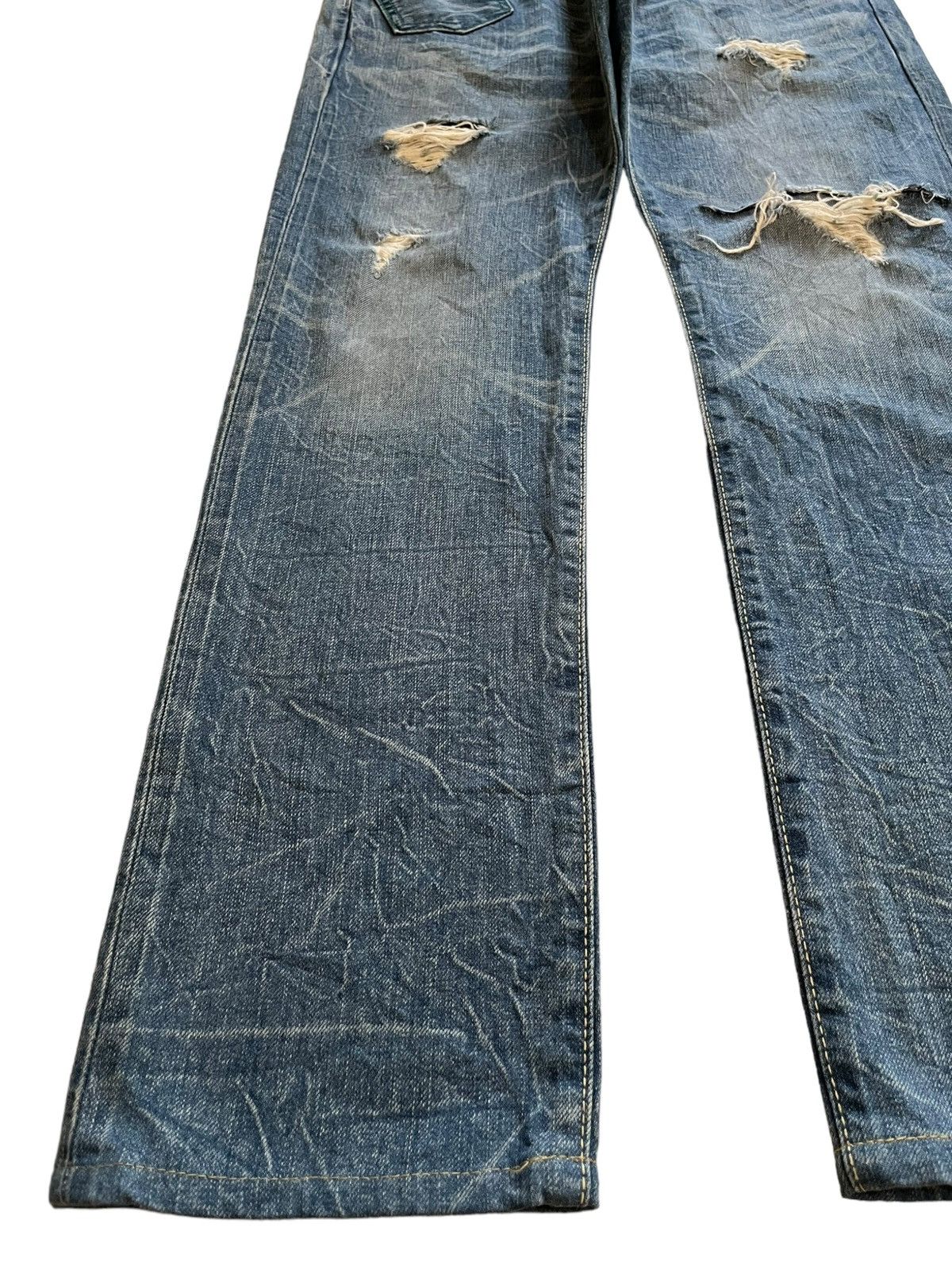 Edwin × Japanese Brand Vintage Japanese Edwin Selvedge Acid Wash Style Jeans Size US 33 - 7 Thumbnail