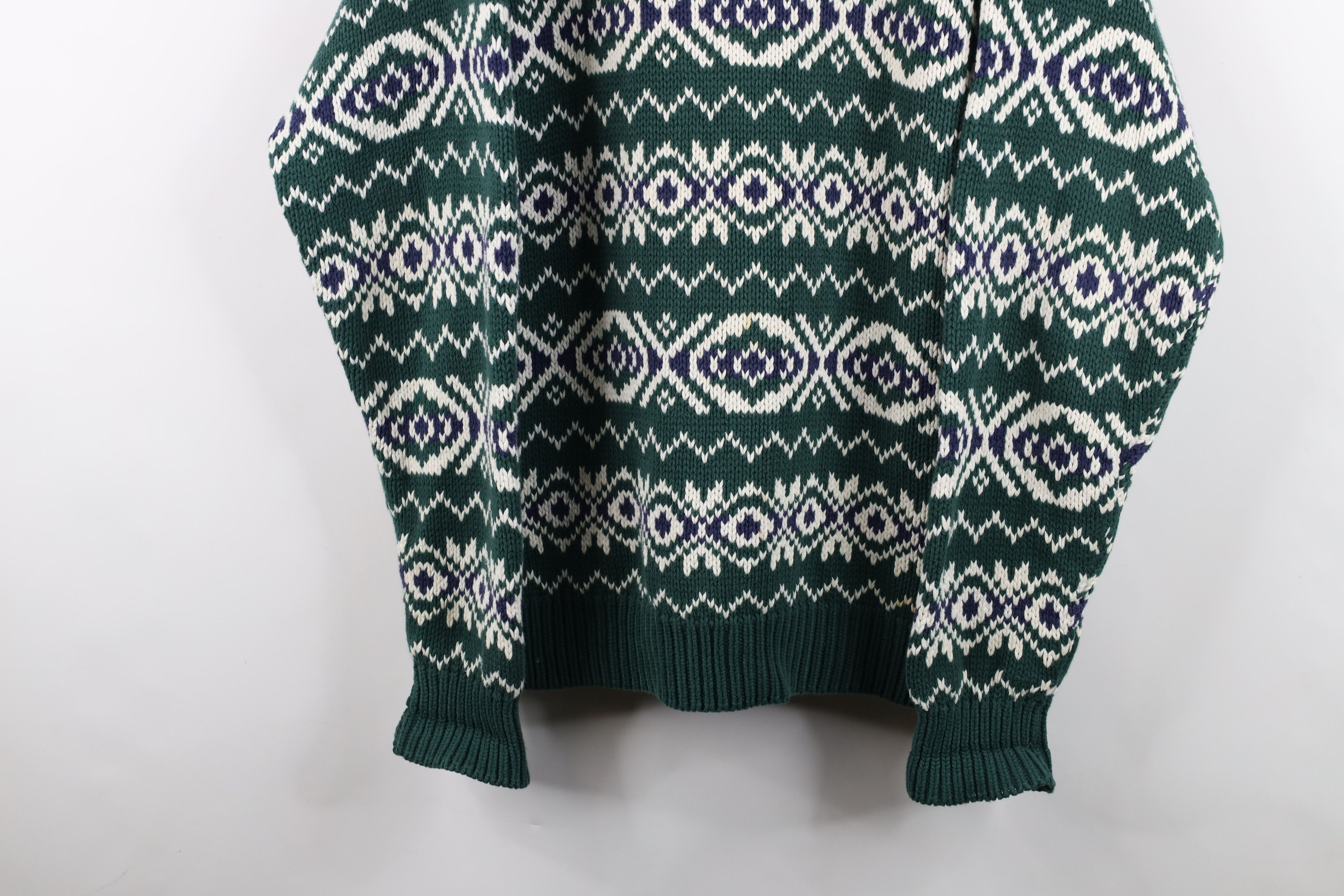 Gap Vintage 90s Gap Heavyweight Fair Isle Cotton Marled Sweater Size US XL / EU 56 / 4 - 3 Thumbnail