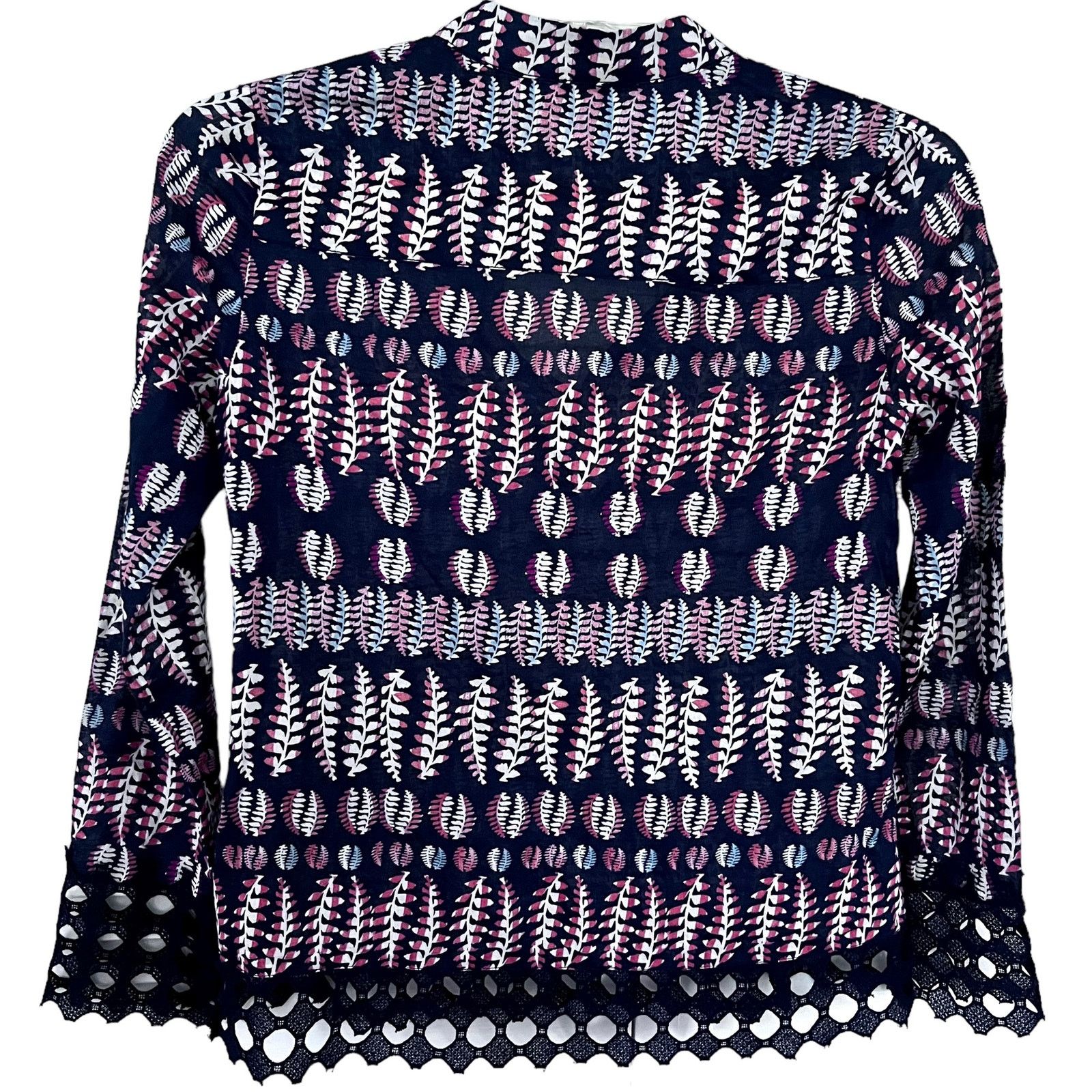 Tory Burch Tory Burch Crochet Trim Print Cotton Tunic size 2 Size XS / US 0-2 / IT 36-38 - 3 Thumbnail