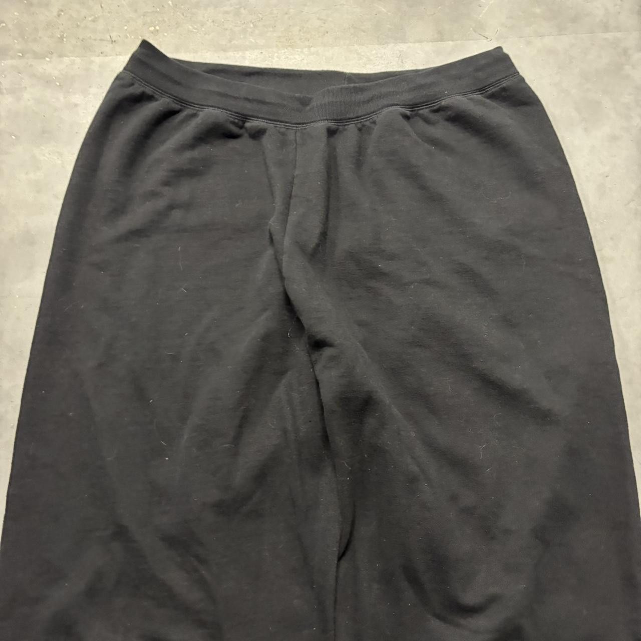 Japanese Brand × Vintage Crazy Vintage Y2K/2000s Baggy Black Essential Sweatpants! Size US 34 / EU 50 - 4 Thumbnail