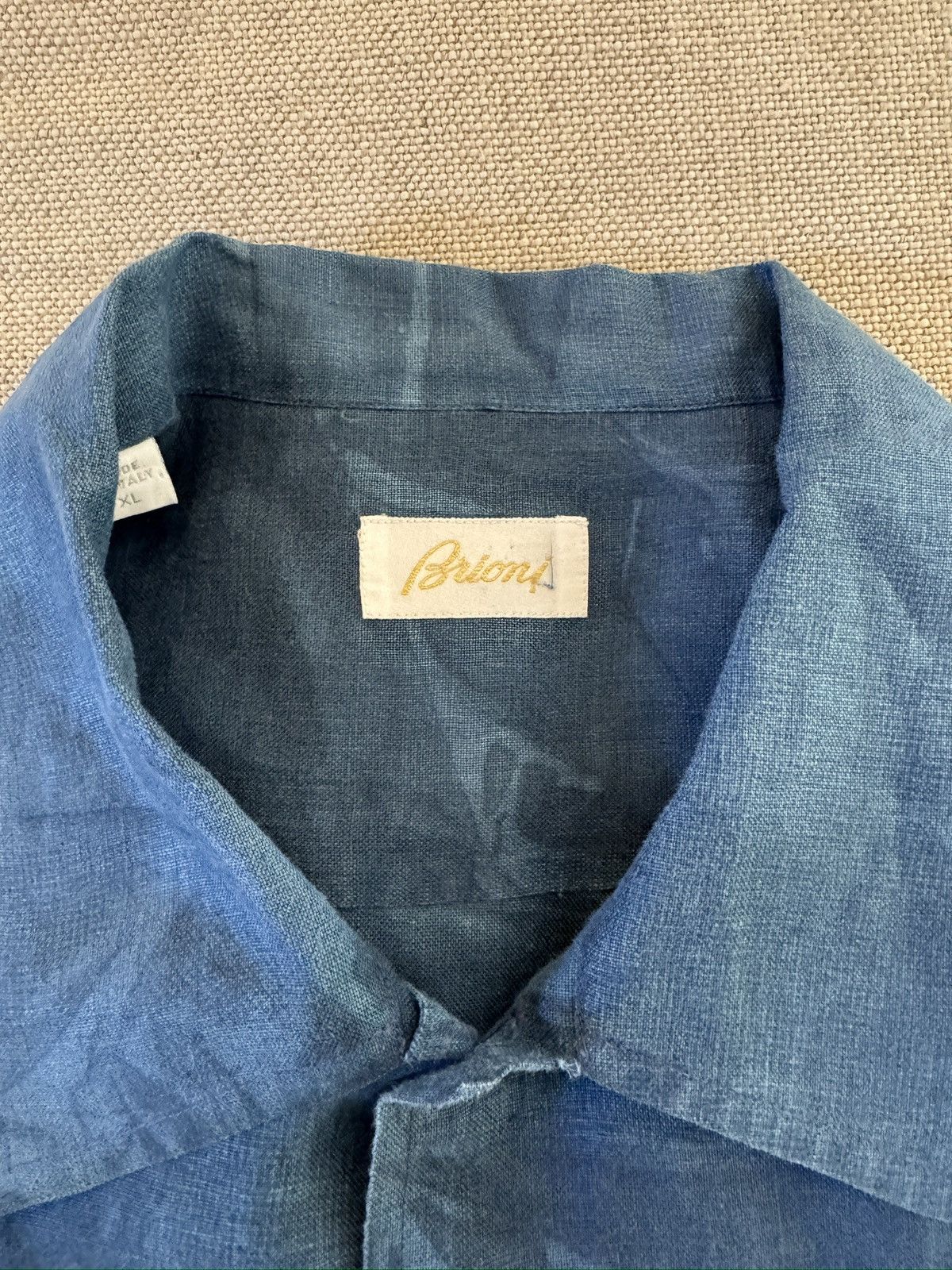 Brioni Brioni Made in Italy Linen Floral Print Shirt Size XL Size US XL / EU 56 / 4 - 2 Thumbnail