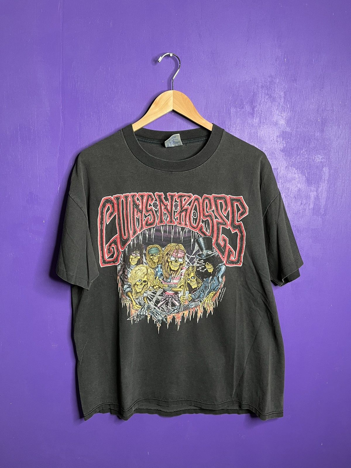 Band Tees × Vintage Vintage 91/92/93 Guns N Roses tour t-shirt Size US XL / EU 56 / 4 - 1 Thumbnail