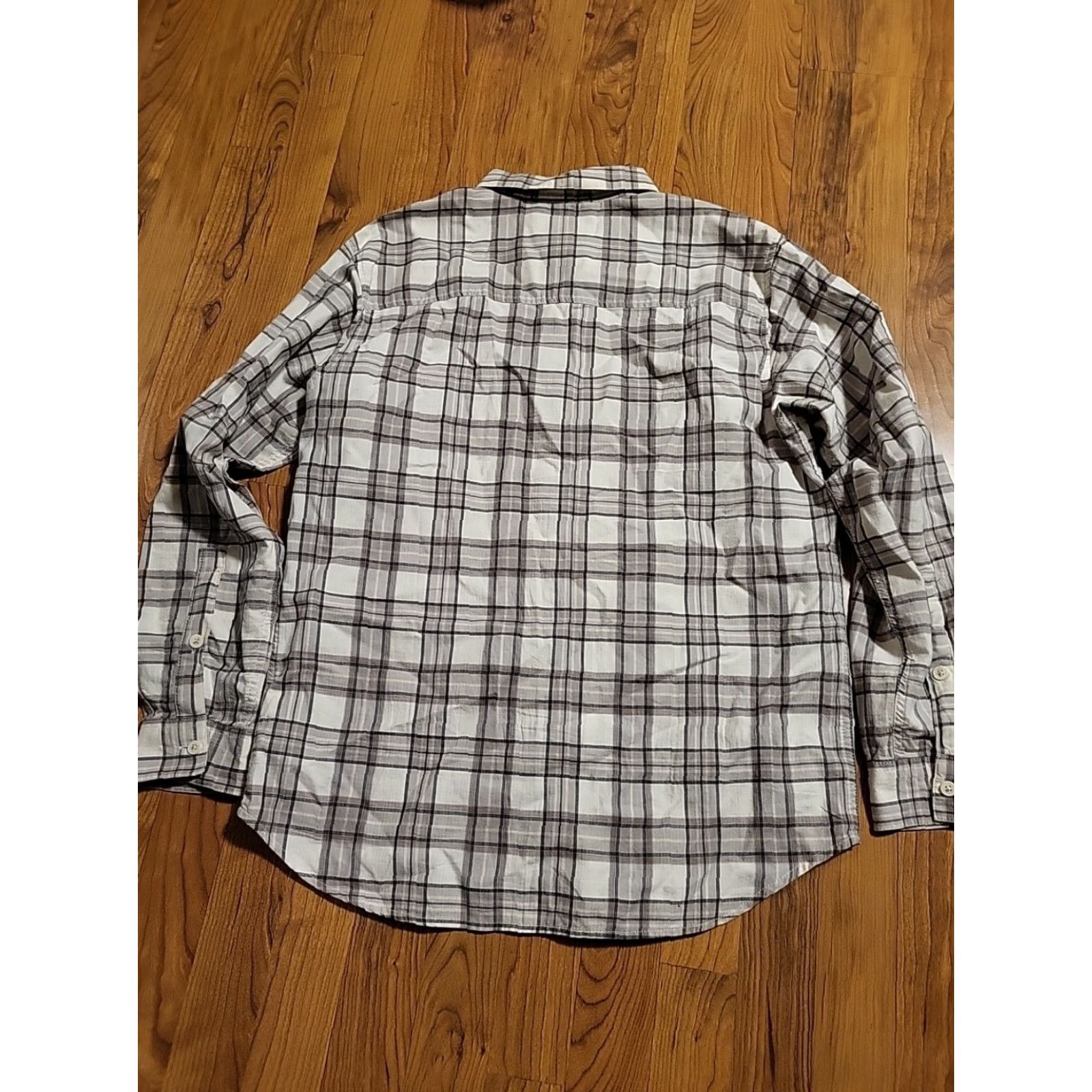 Vintage Columbia LS Button-Up Shirt Plaid Cotton Long Sleeve Men M 42 in Gray Brown White Outdoor Camping Hiking Practical Pockets Size US M / EU 48-50 / 2 - 8 Thumbnail