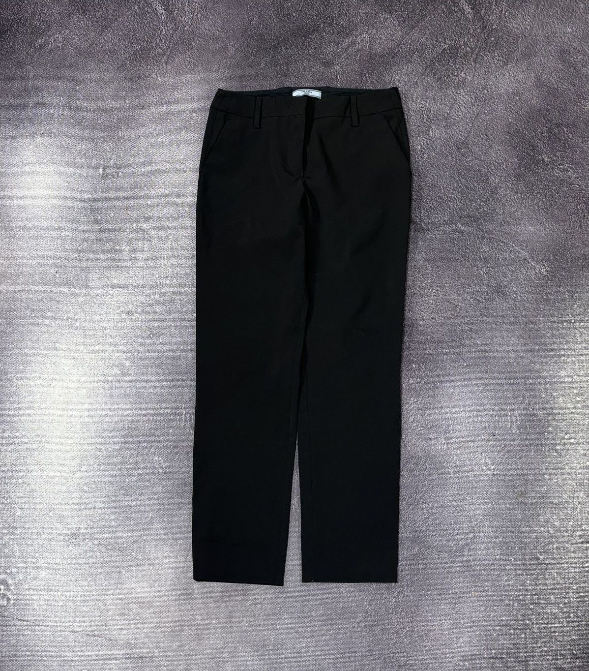 Prada Prada Women’s Black Tab Tailored Luxury Wool Blend Pants Size 28" / US 6 / IT 42 - 1 Thumbnail