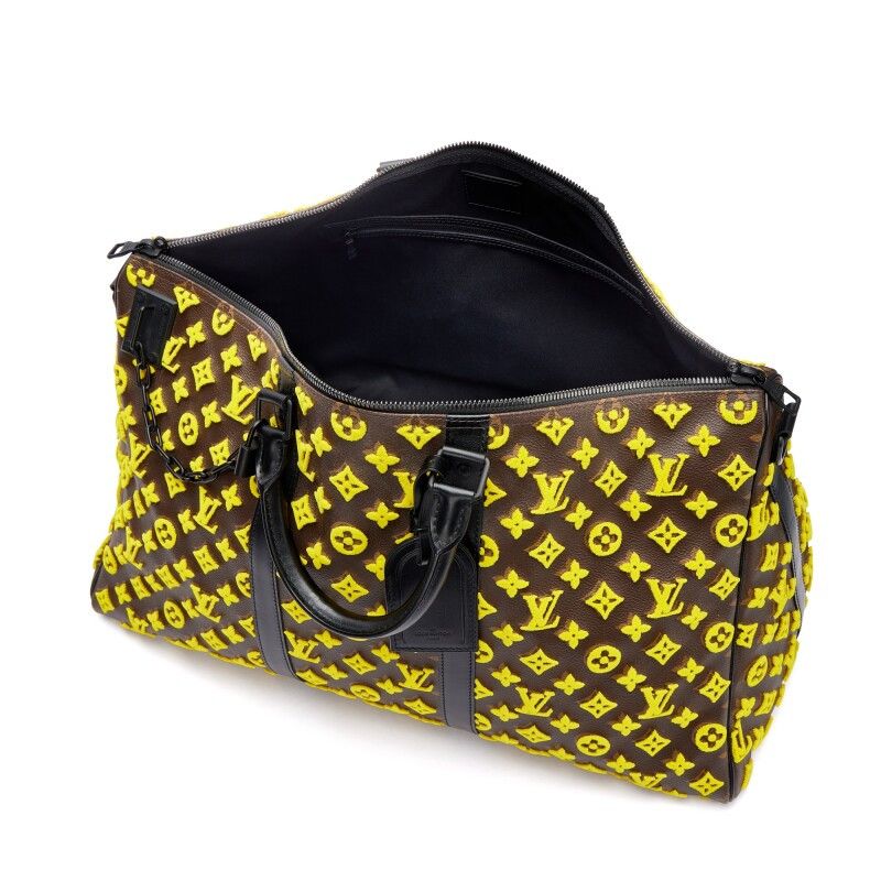 Louis Vuitton Keepall Triangle Bandouliere 50 Tuffetage Yellow Duffle Size ONE SIZE - 6 Thumbnail