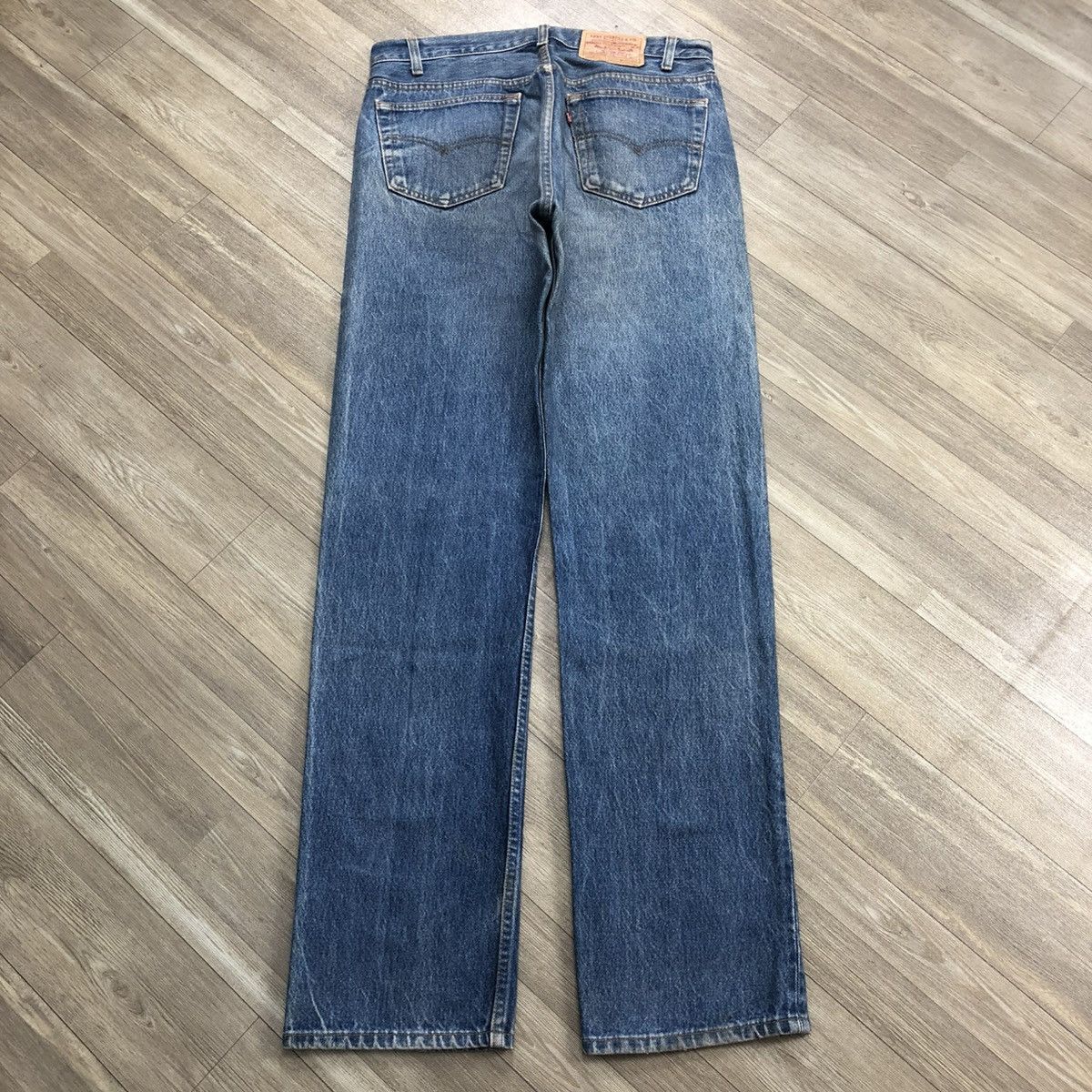 Levi's × Levi's Vintage Clothing 🇺🇸90’s Vintage Levis 501 #520 29x32 Straight Leg Faded Jeans Size US 33 - 23 Thumbnail