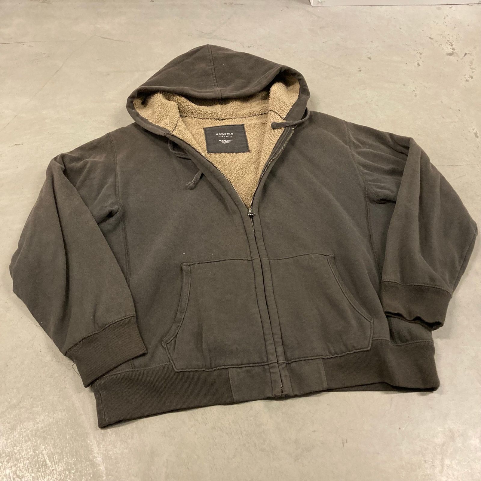 Sonoma × Vintage vintage y2k fur lined Sonoma hoodie Size US L / EU 52-54 / 3 - 1 Thumbnail