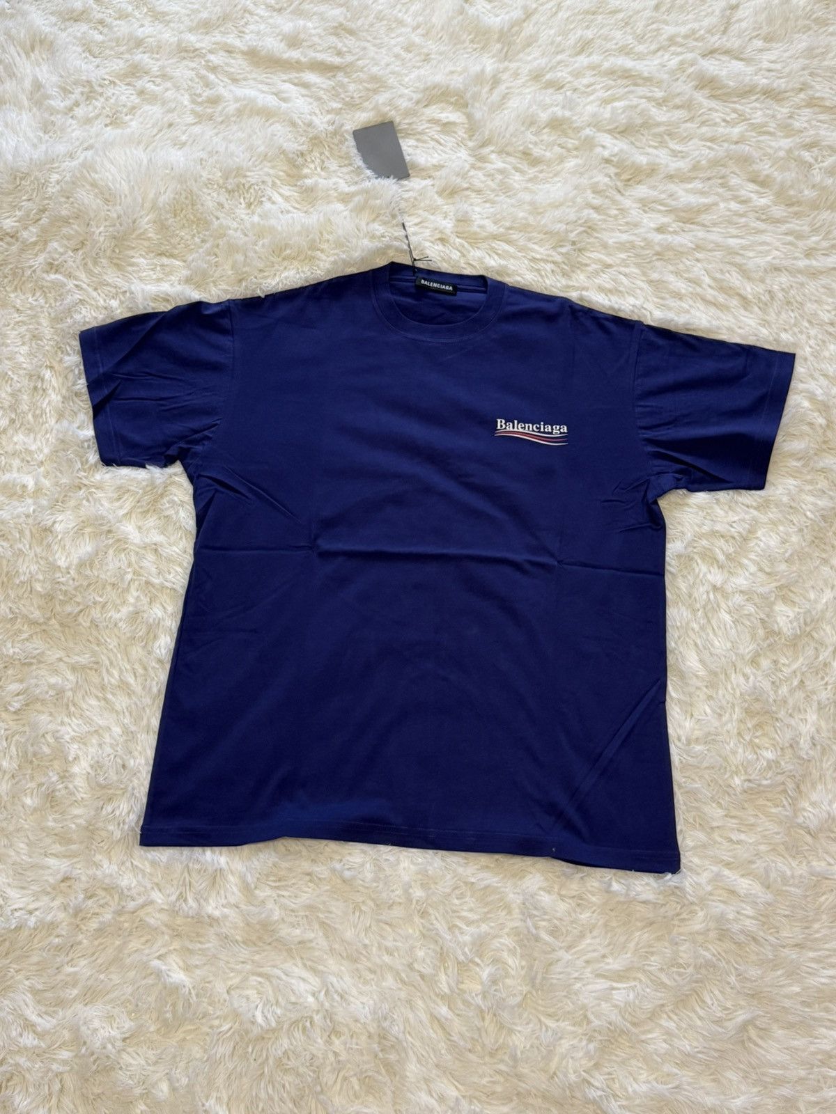 Balenciaga Balenciaga deep blue t shirt Size US XS / EU 42 / 0 - 2 Thumbnail