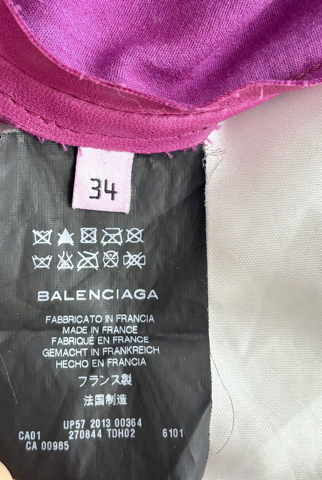 Balenciaga Balenciaga leather pink trousers XS Size 25" / US 0 / IT 36 - 14 Thumbnail