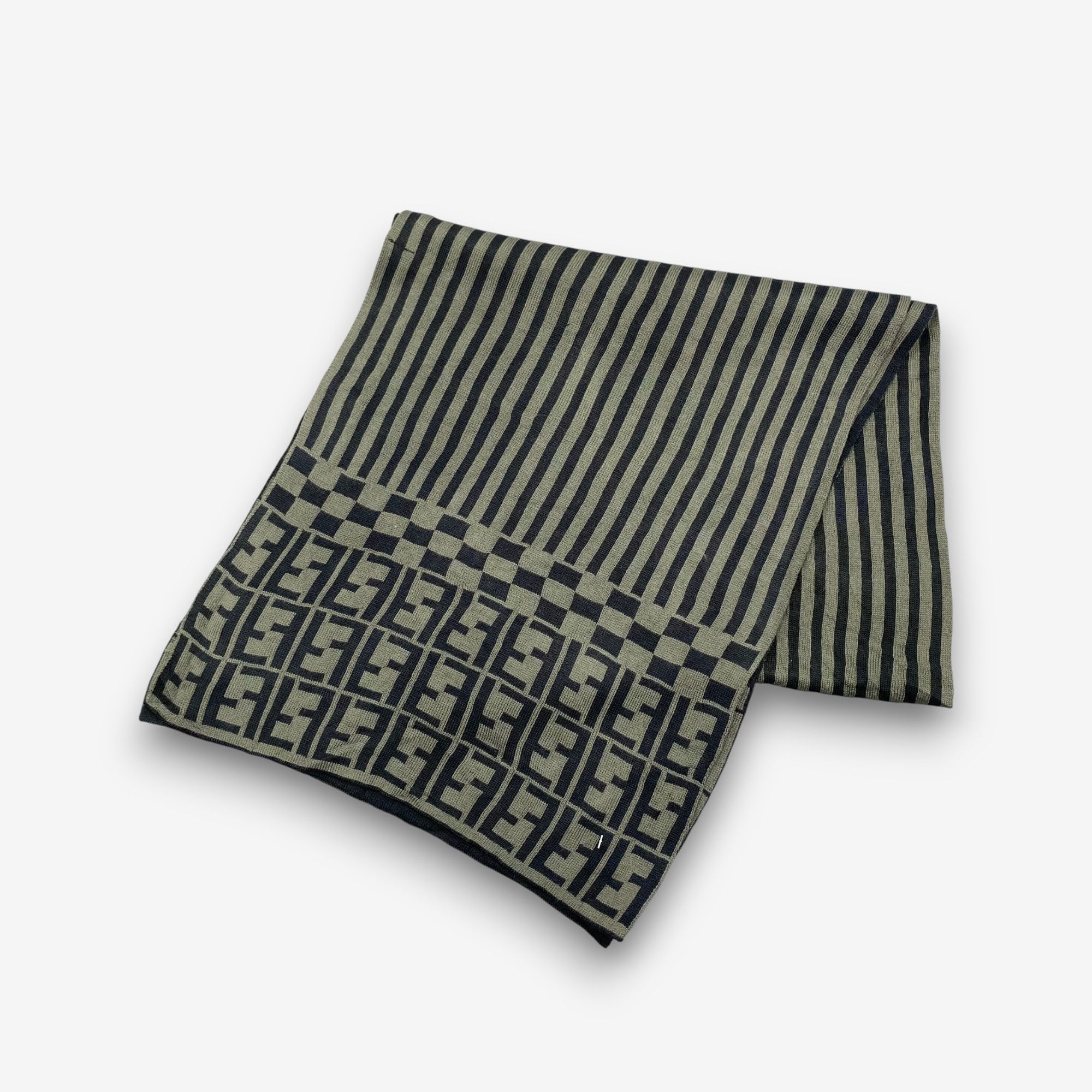 Fendi Vintage Fendi Scarf Muffler FF Monogram Wool Scarves Size ONE SIZE - 2 Thumbnail