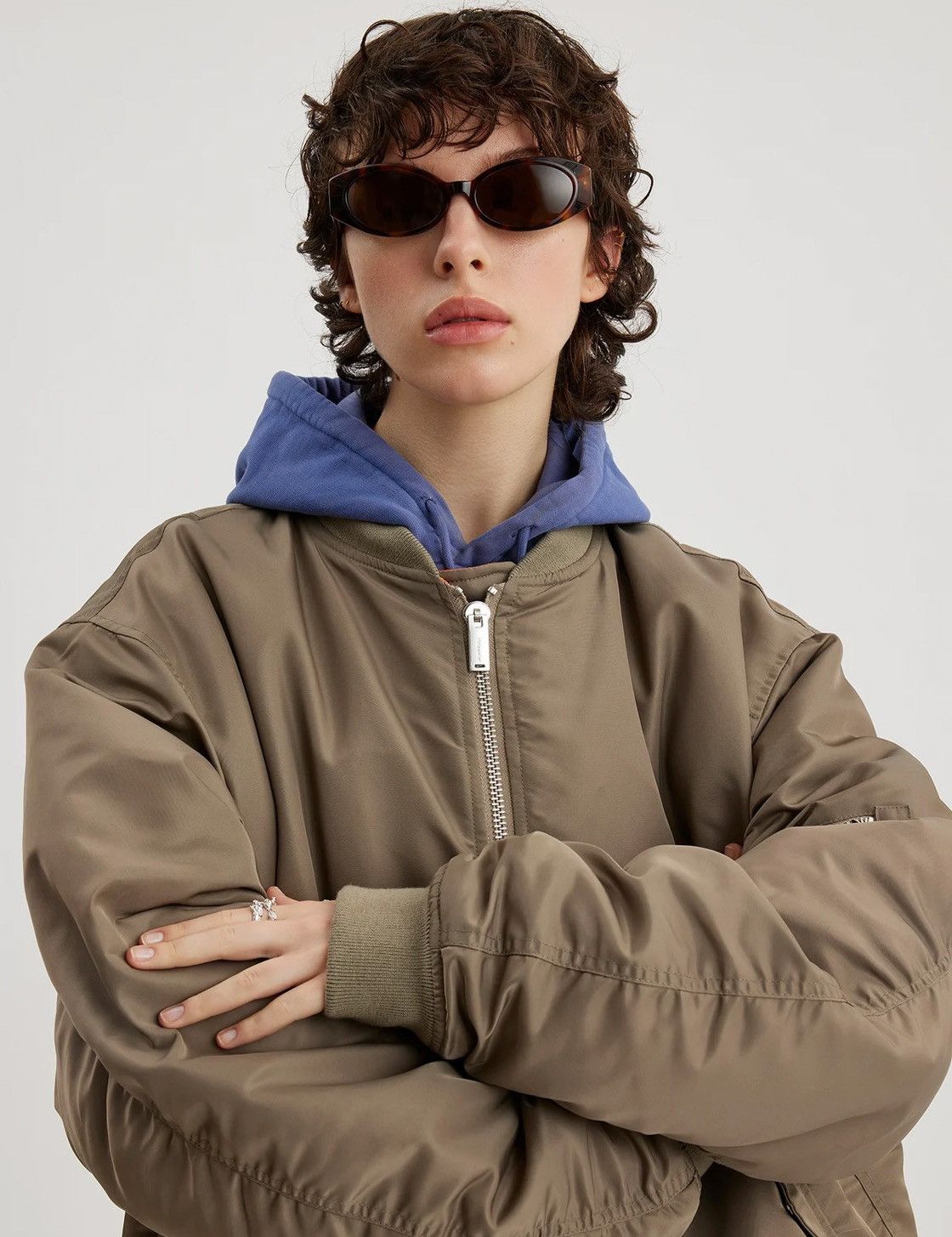 Holzweiler !DS! FW22 Holzweiler Khaki Reversible Reb Bomber Jacket Size XL / US 12-14 / IT 48-50 - 8 Thumbnail