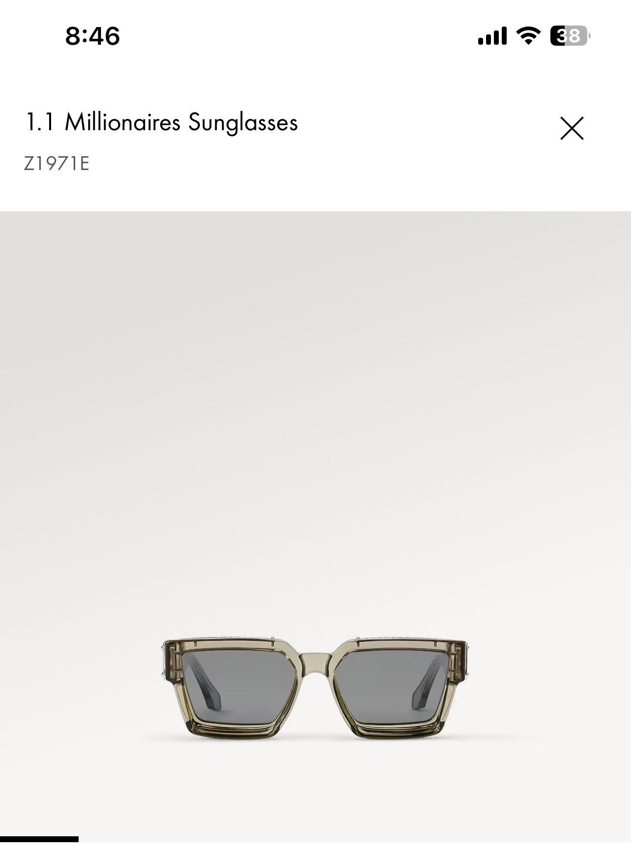 Louis Vuitton 1.1 Millionaires Sunglasses Size ONE SIZE - 8 Thumbnail