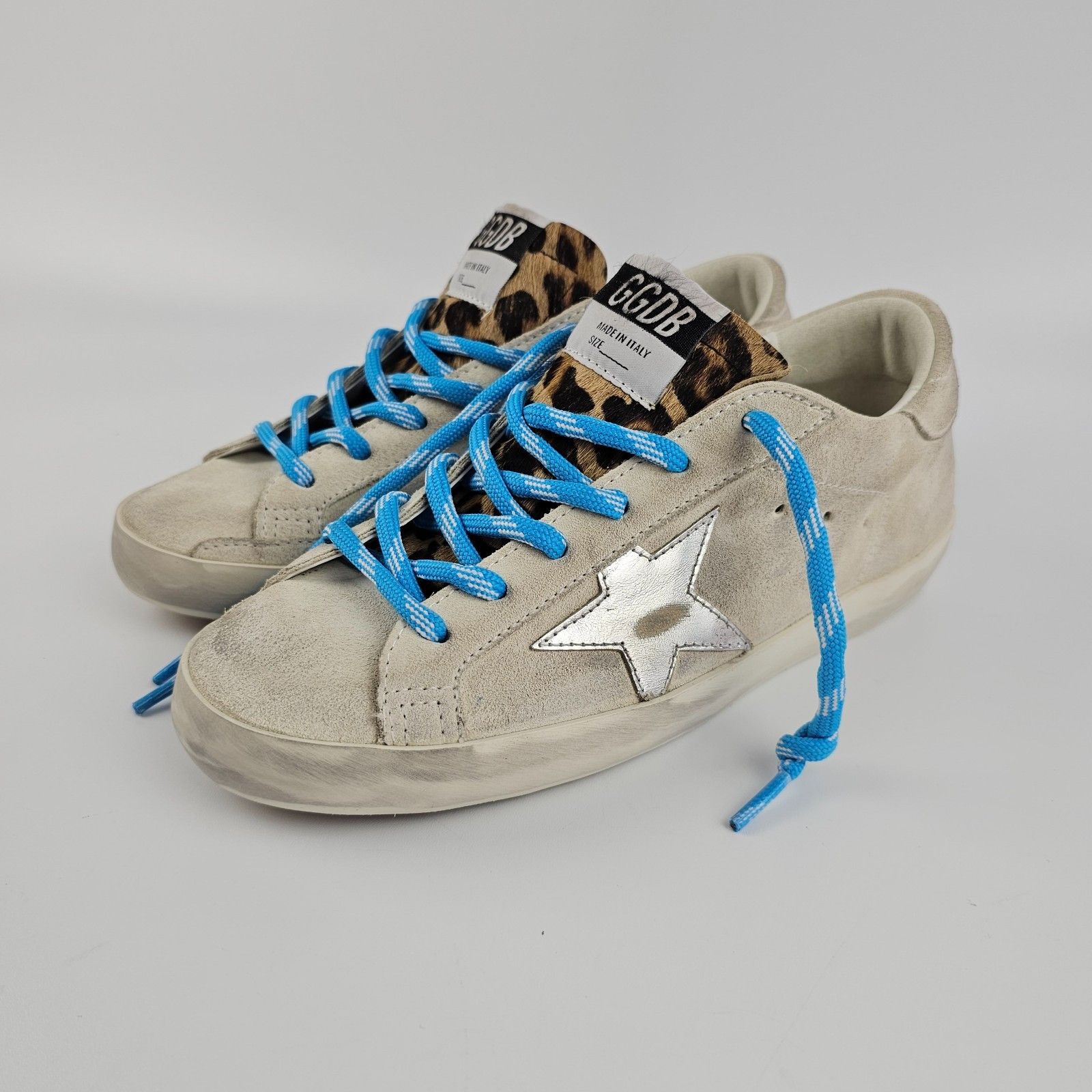 GG Super-Star Wmns Bge/Slv Suede Snkrs
