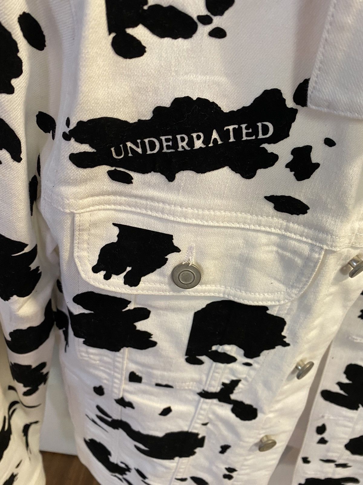 Other WHITE DENIM COW PRINT JACKET Size US M / EU 48-50 / 2 - 3 Thumbnail