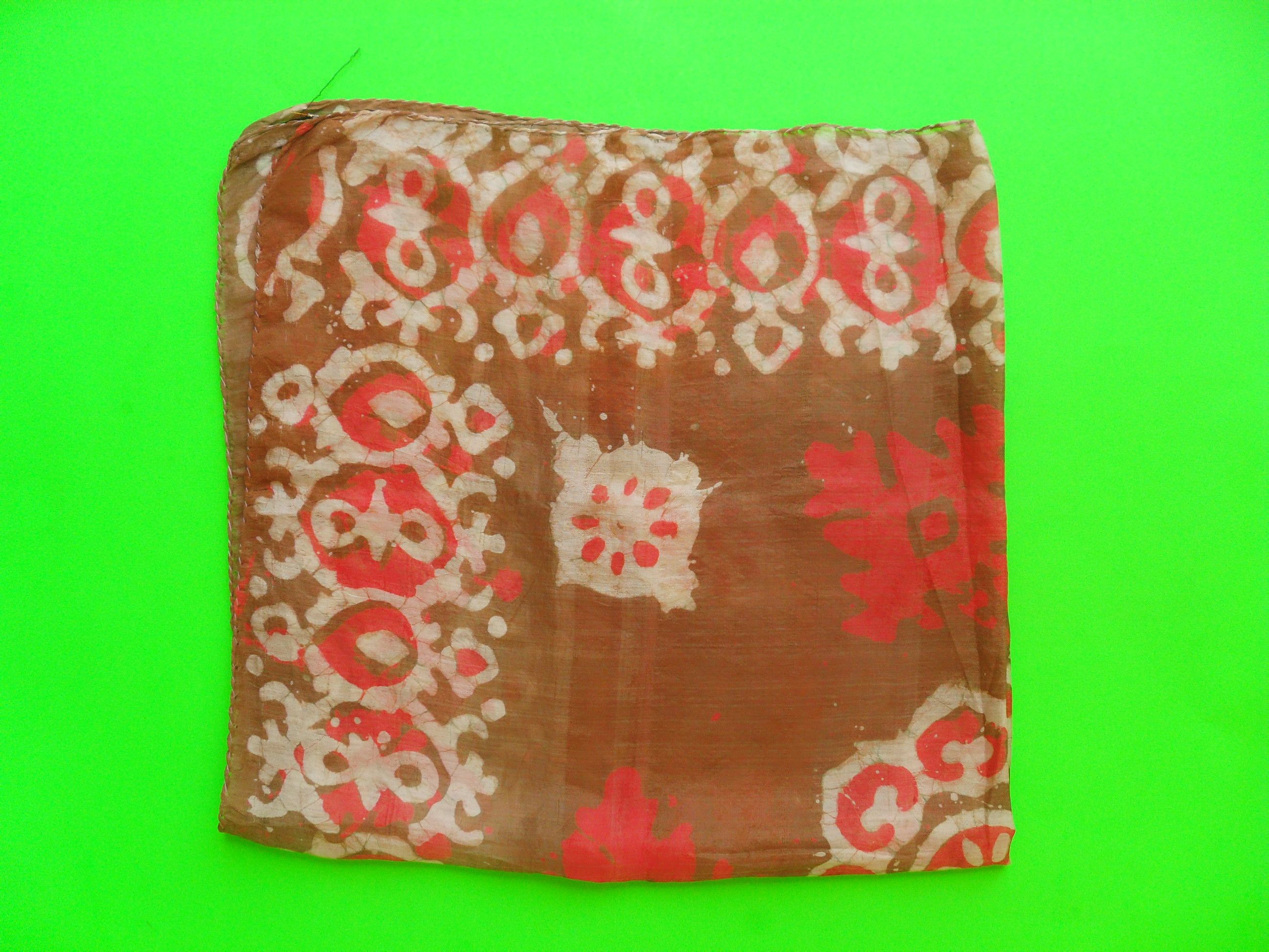 Other 100% Silk travel square scarf, very soft and fine, handmade. Size ONE SIZE - 2 Thumbnail