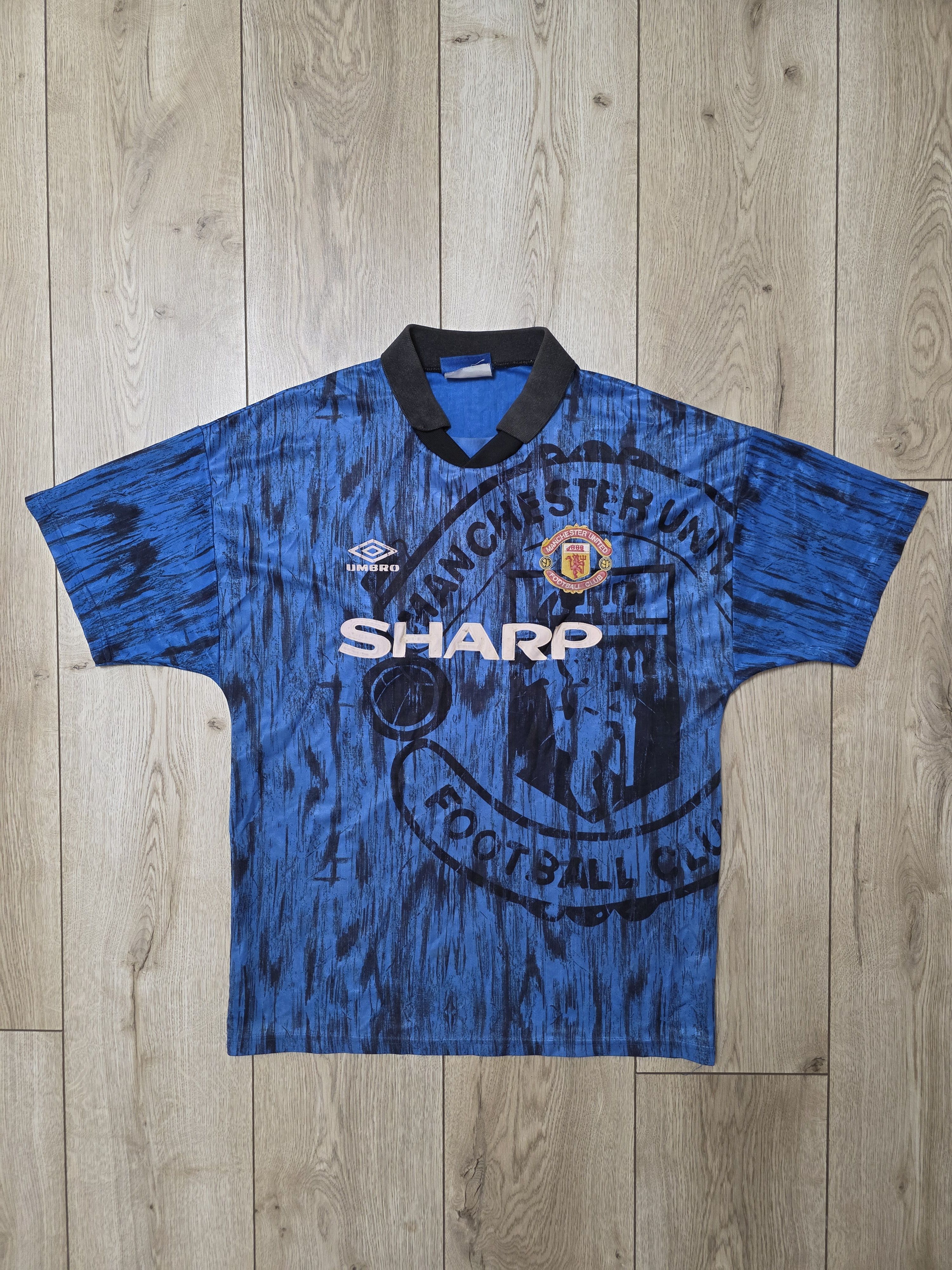 Vintage MANCHESTER UNITED 1992 1993 AWAY FOOTBALL SOCCER JERSEY Size US M / EU 48-50 / 2 - 1 Thumbnail
