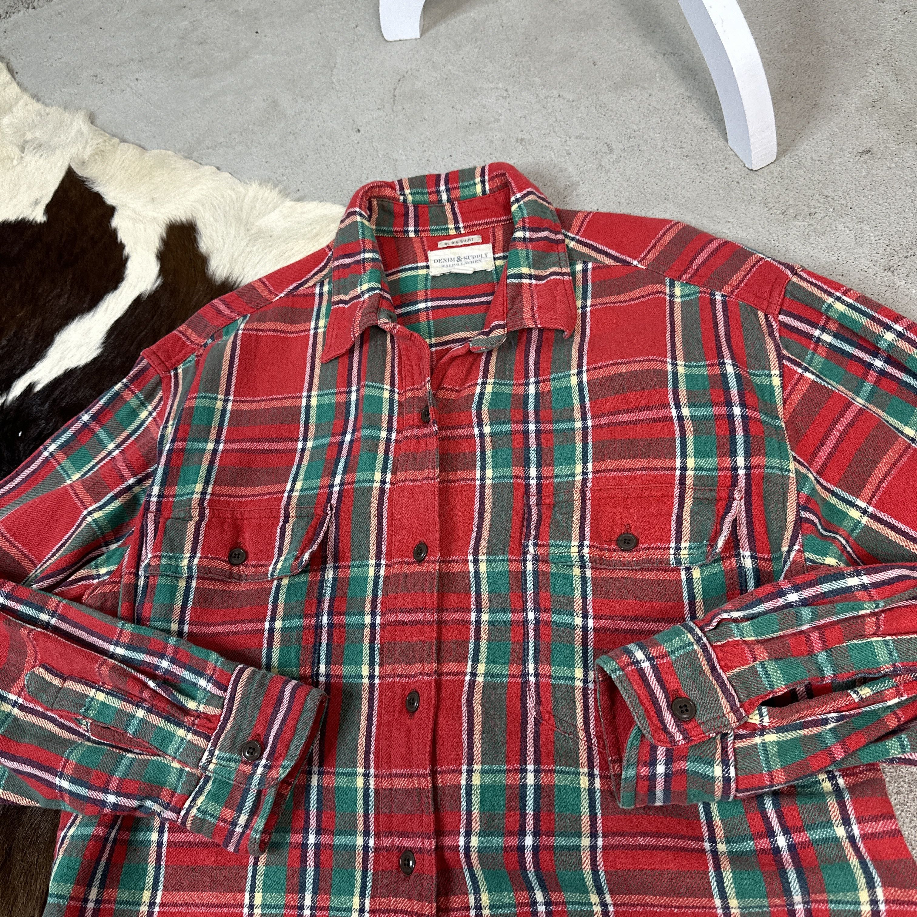 Ralph Lauren × Vintage Flannel Shirt Denim Ralph Lauren Size US M / EU 48-50 / 2 - 3 Thumbnail