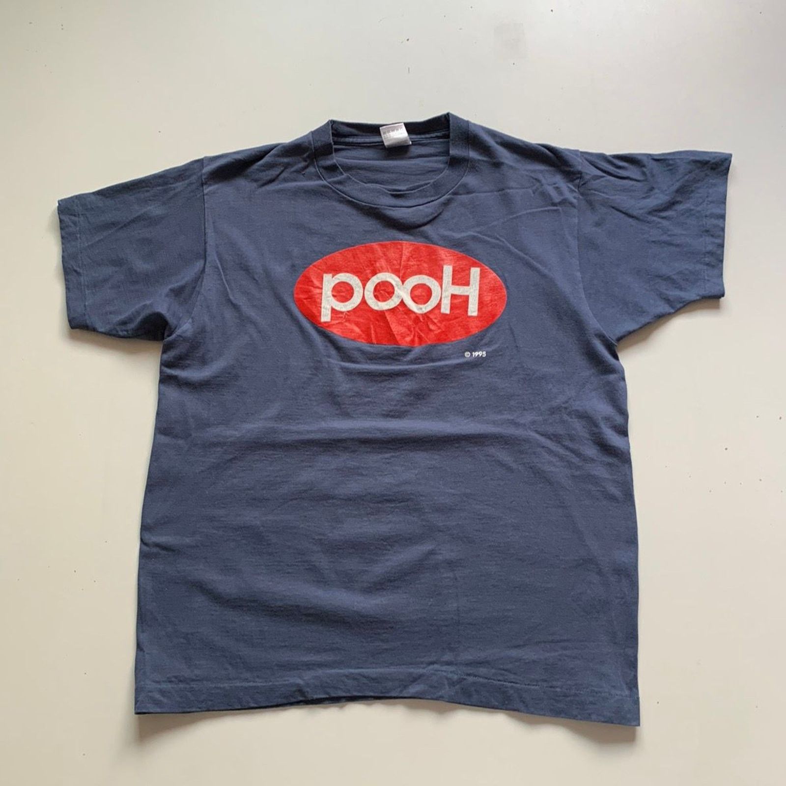 Fruit Of The Loom × Vintage Vintage 90s Fruit Of The Loom T Shirt Large pooH Checkmate? Size US L / EU 52-54 / 3 - 1 Thumbnail