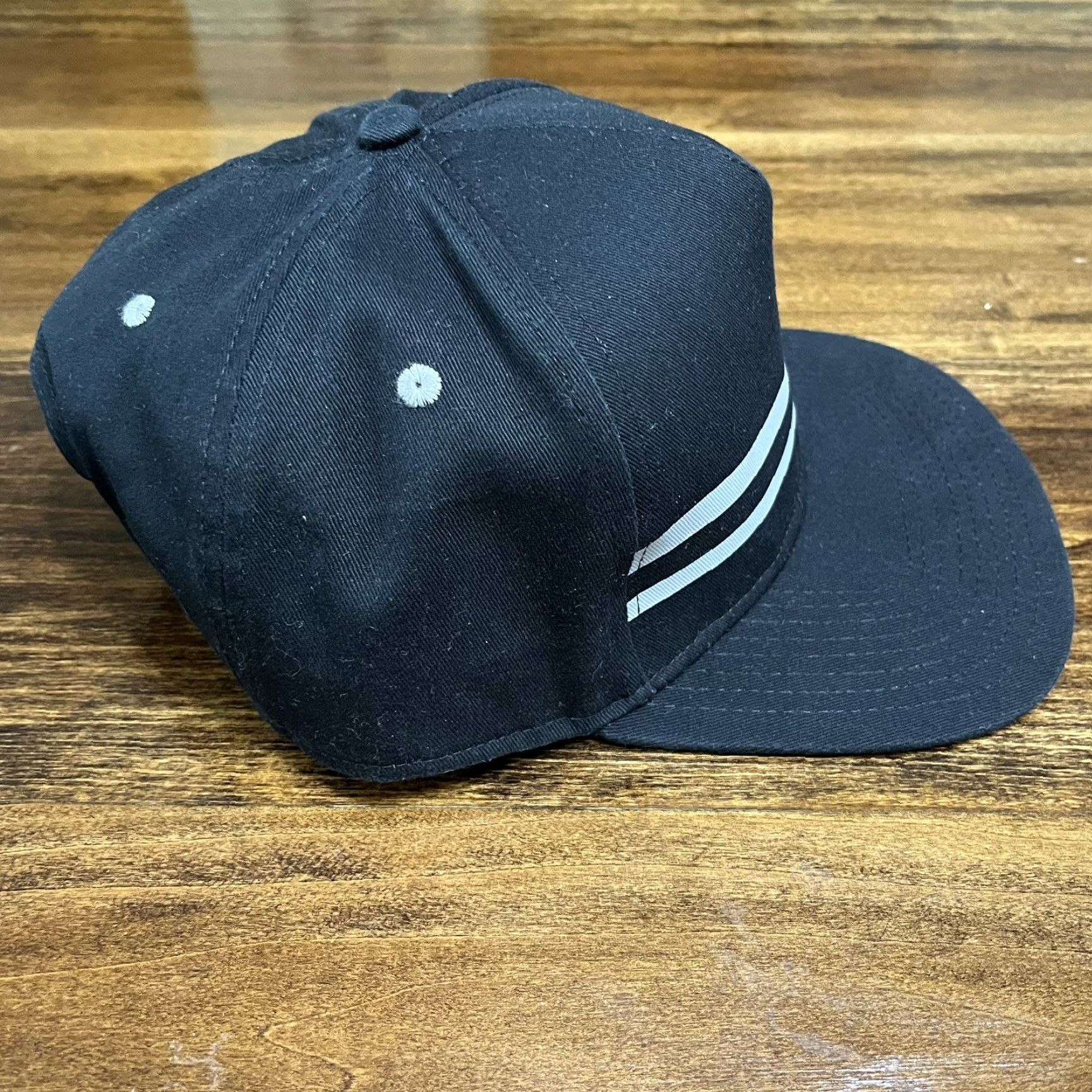 Vintage Monster Energy Hat Cap Snap Back Adjustable Black Gray 2 Stripe CYOD Vintage Men One Size Black Cotton Polyester Knit Adjustable Sn abback? Size ONE SIZE - 5 Thumbnail