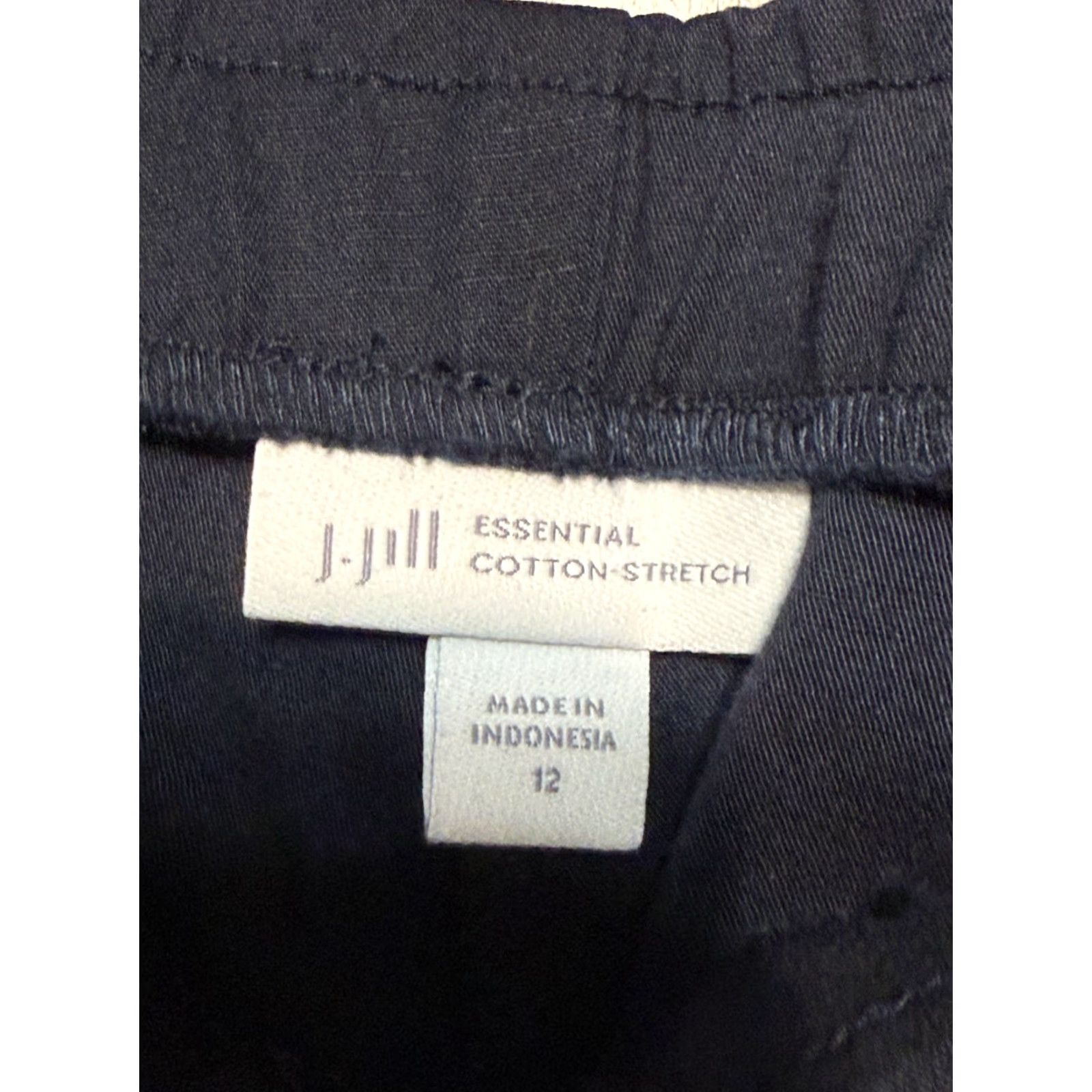 J. Jill J. Jill Pants Women Size 12 Black Straight Leg Cotton Stretch Flat Front Casual Travel Size 34" / US 12 / IT 48 - 4 Thumbnail