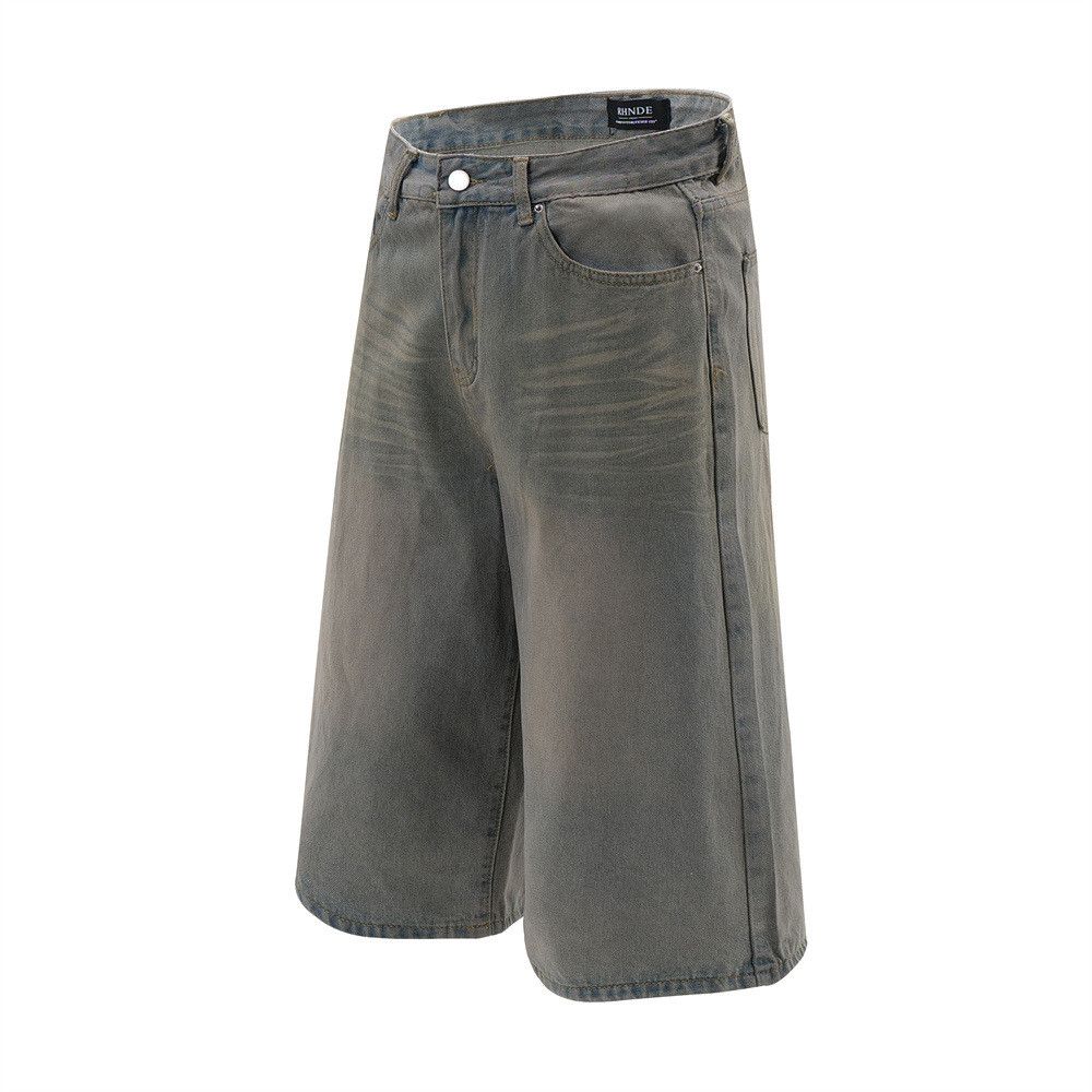 Japanese Brand × Jean Distressed washed men's street style punk denim shorts Size US 32 / EU 48 - 2 Thumbnail