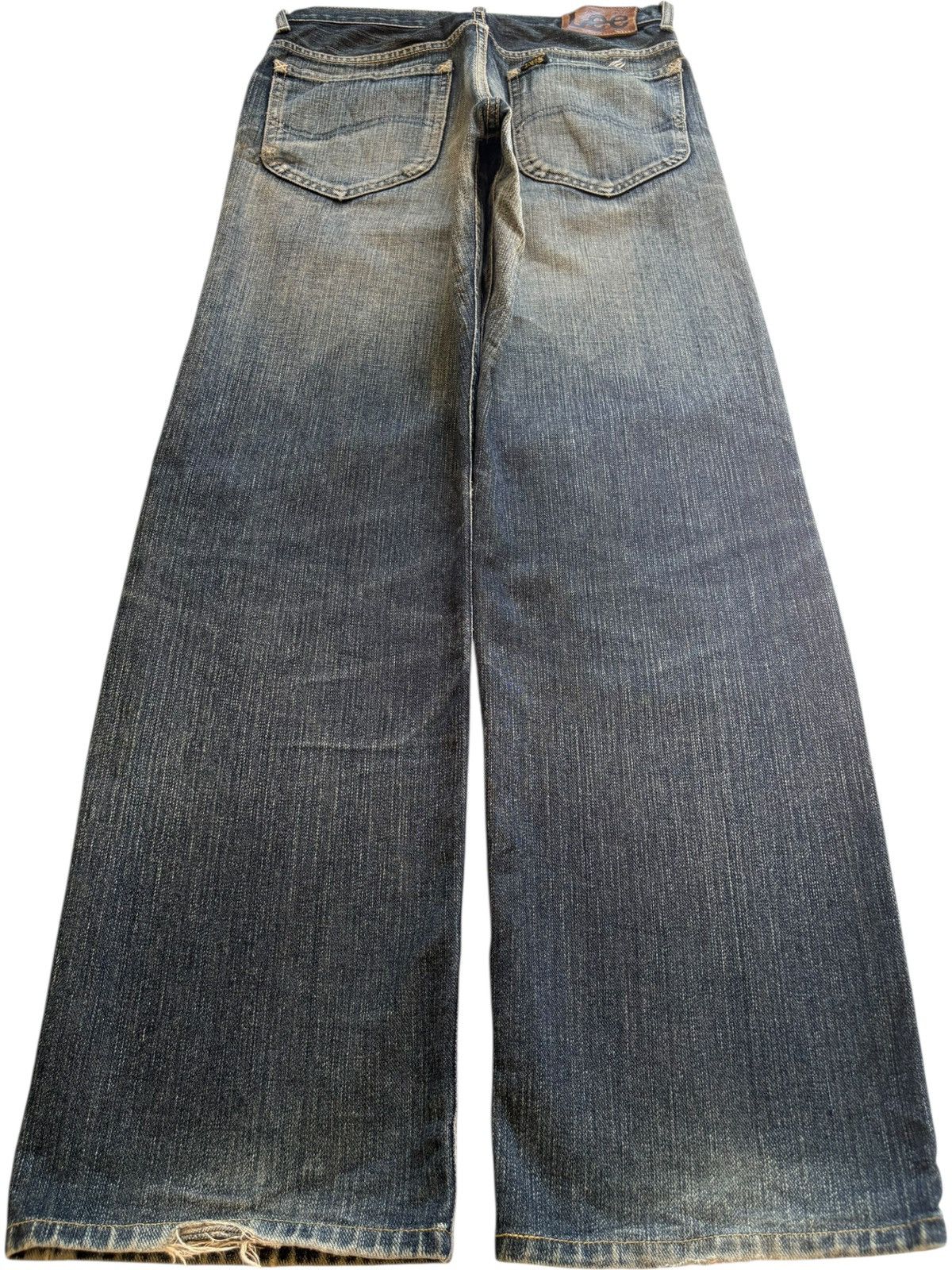 Lee Vintage Lee Mud Wash Distressed Loose Baggy Jeans Size US 28 / EU 44 - 2 Thumbnail