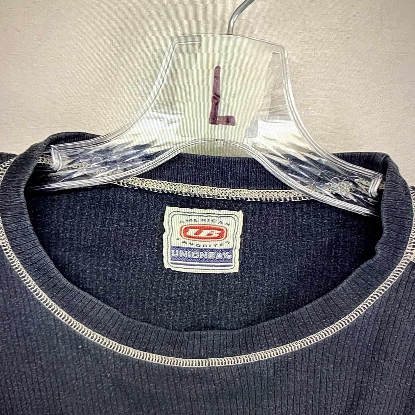 Vintage VINTAGE Unionbay Shirt Men L Blue Gray Thermal Knit Long Sleeve Crew Neck Embroidered Logo 90s Grunge Retro Webbed 90s Mens Size US L / EU 52-54 / 3 - 5 Thumbnail