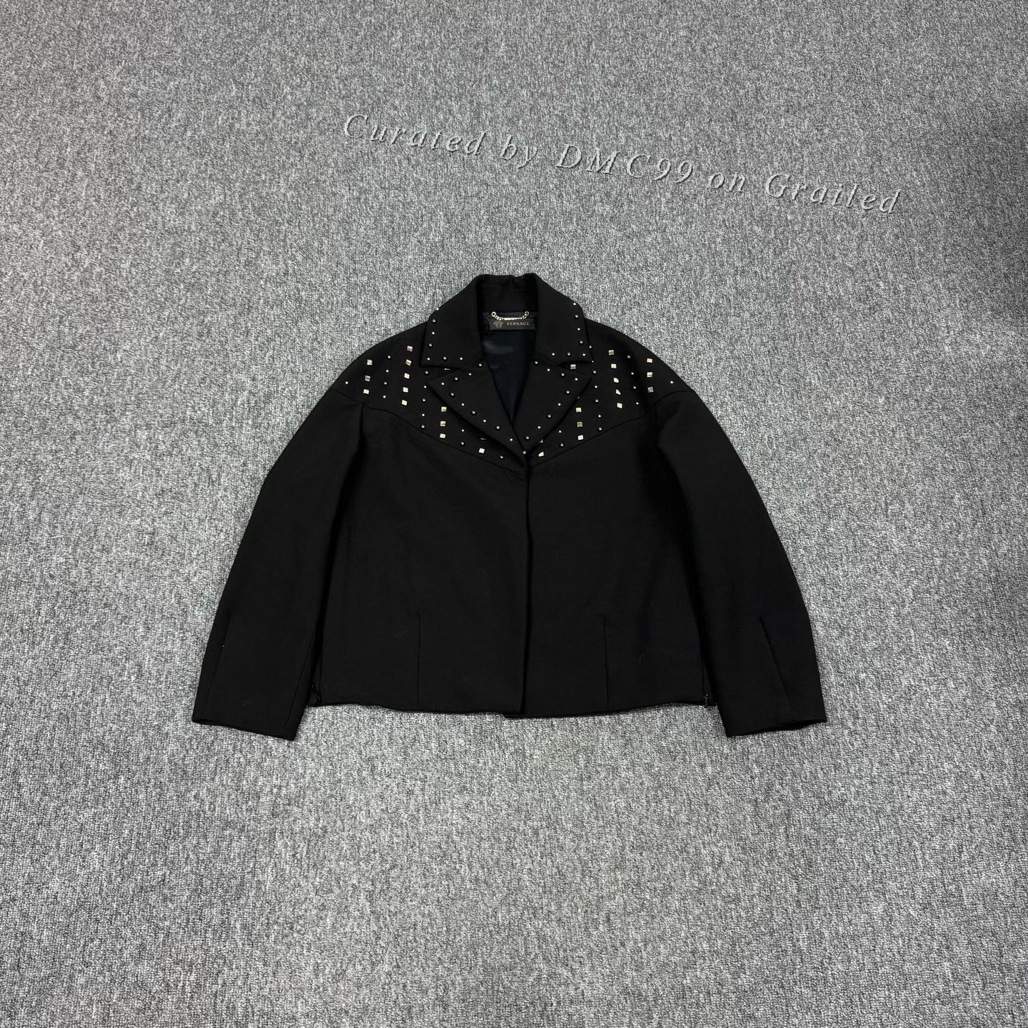 Versace Versace Metal Rivet Lapel Suit Jacket Size US XS / EU 42 / 0 - 1 Thumbnail