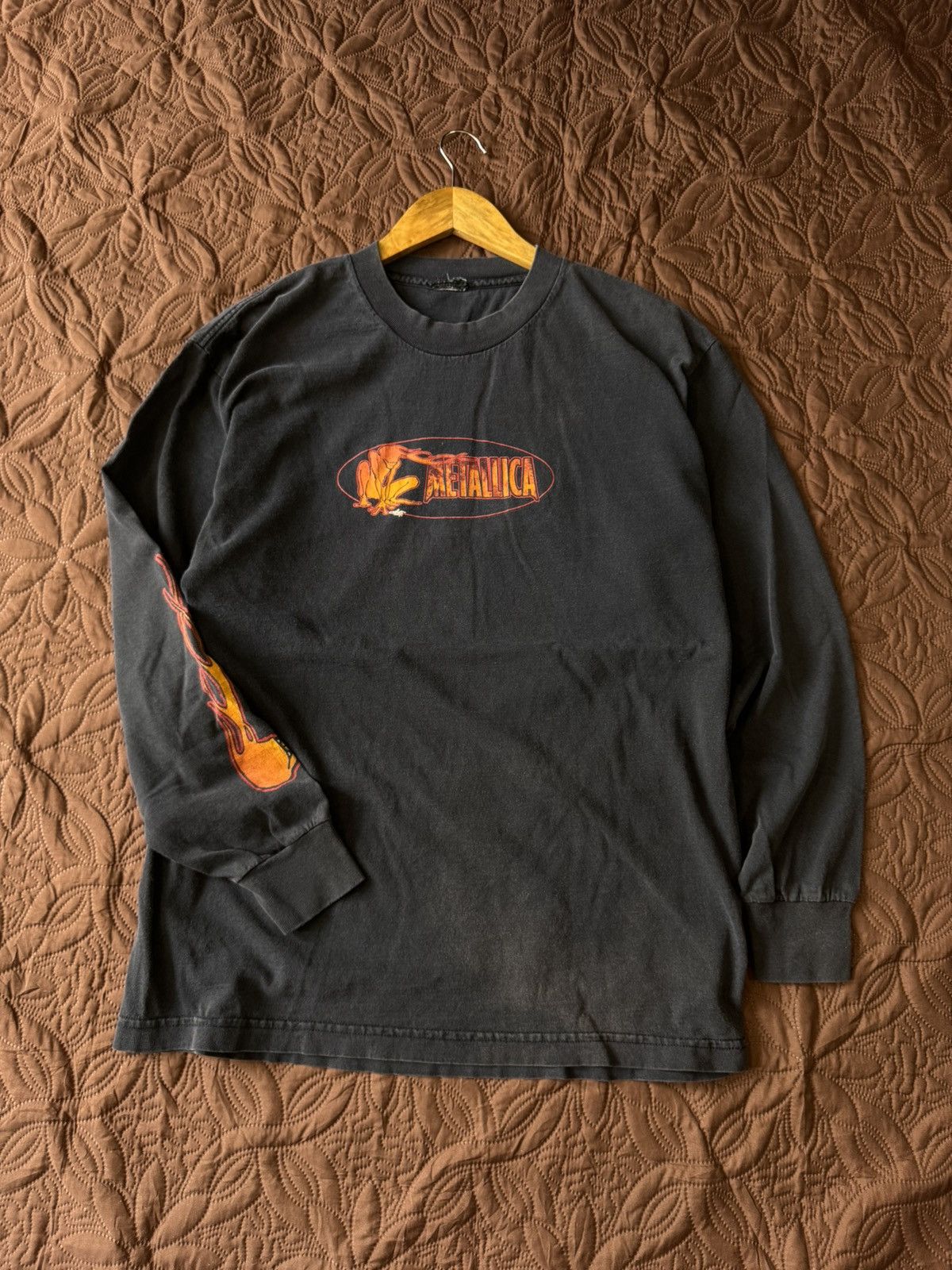 Band Tees Vintage late 90s metallica longsleve Squindo Flame by giant Size US L / EU 52-54 / 3 - 1 Thumbnail