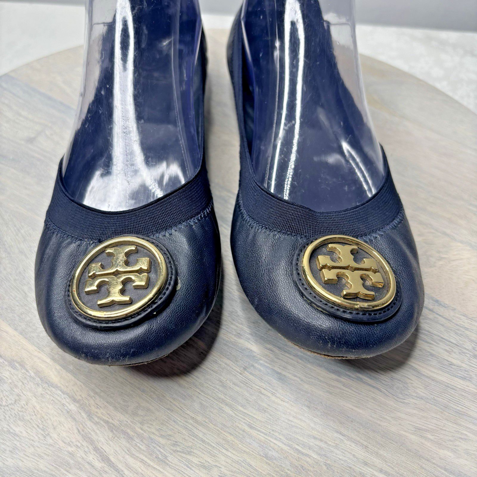 Tory Burch Tory Burch Slip On Navy Shoes 9M Size US 9 / IT 39 - 2 Thumbnail
