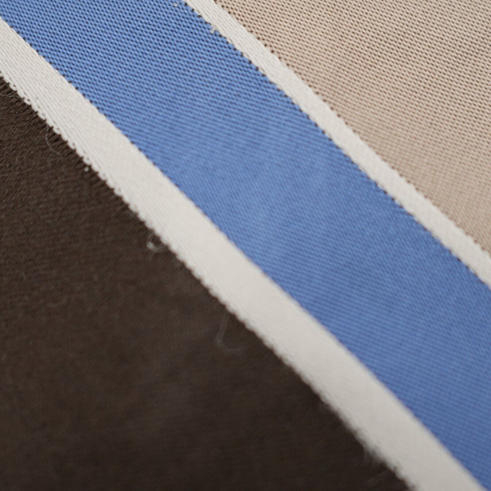 Vintage Austin Manor Brown Blue Tan Striped Woven Long Skinny Silk T Size ONE SIZE - 2 Thumbnail