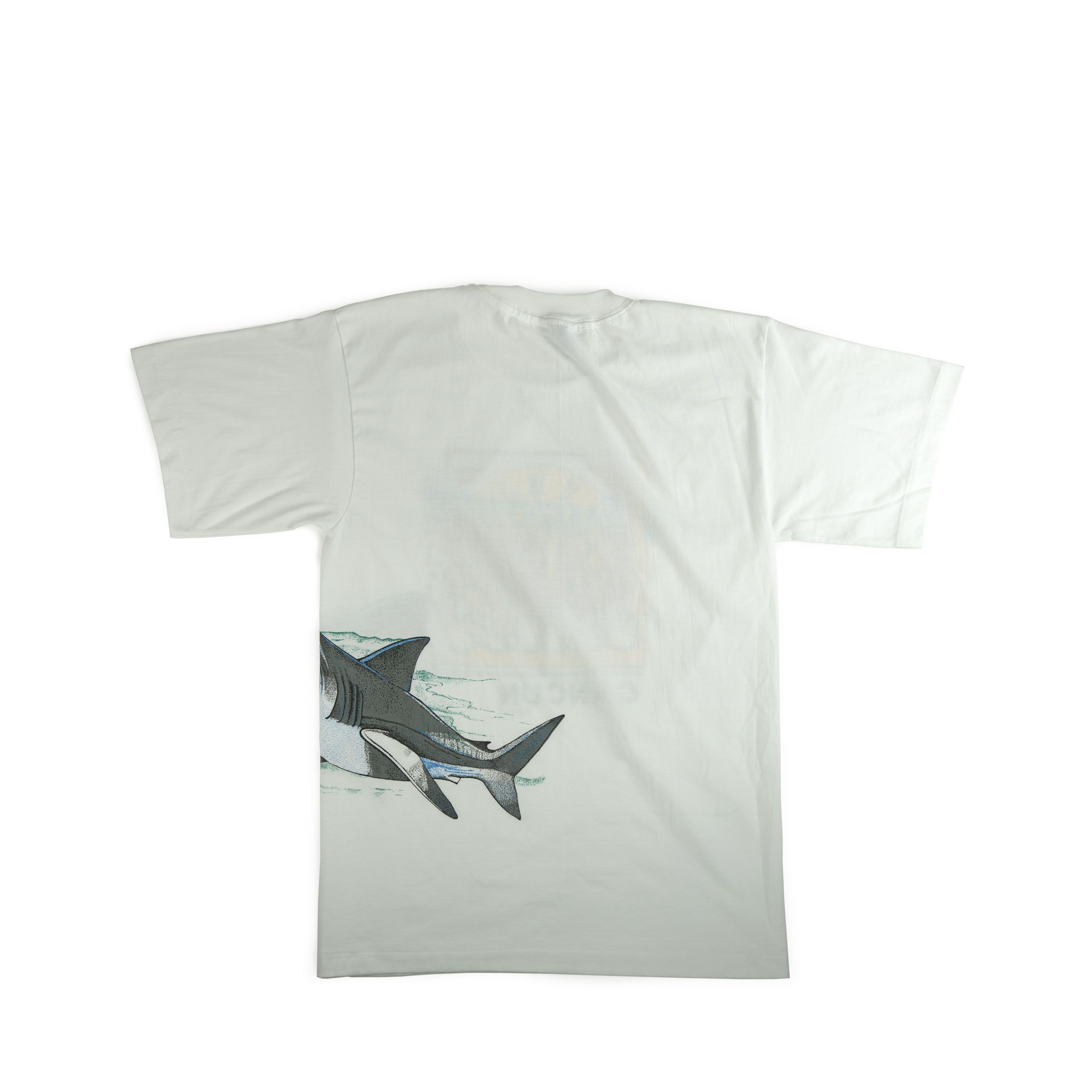 Vintage Vintage 1990's Jaws Tee Shirt Size US XL / EU 56 / 4 - 2 Thumbnail