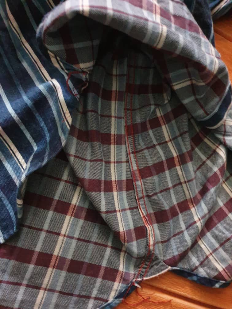 Sugar Cane 💥Sugarcane checkered blue selvedge retro western shirt Size US L / EU 52-54 / 3 - 4 Thumbnail
