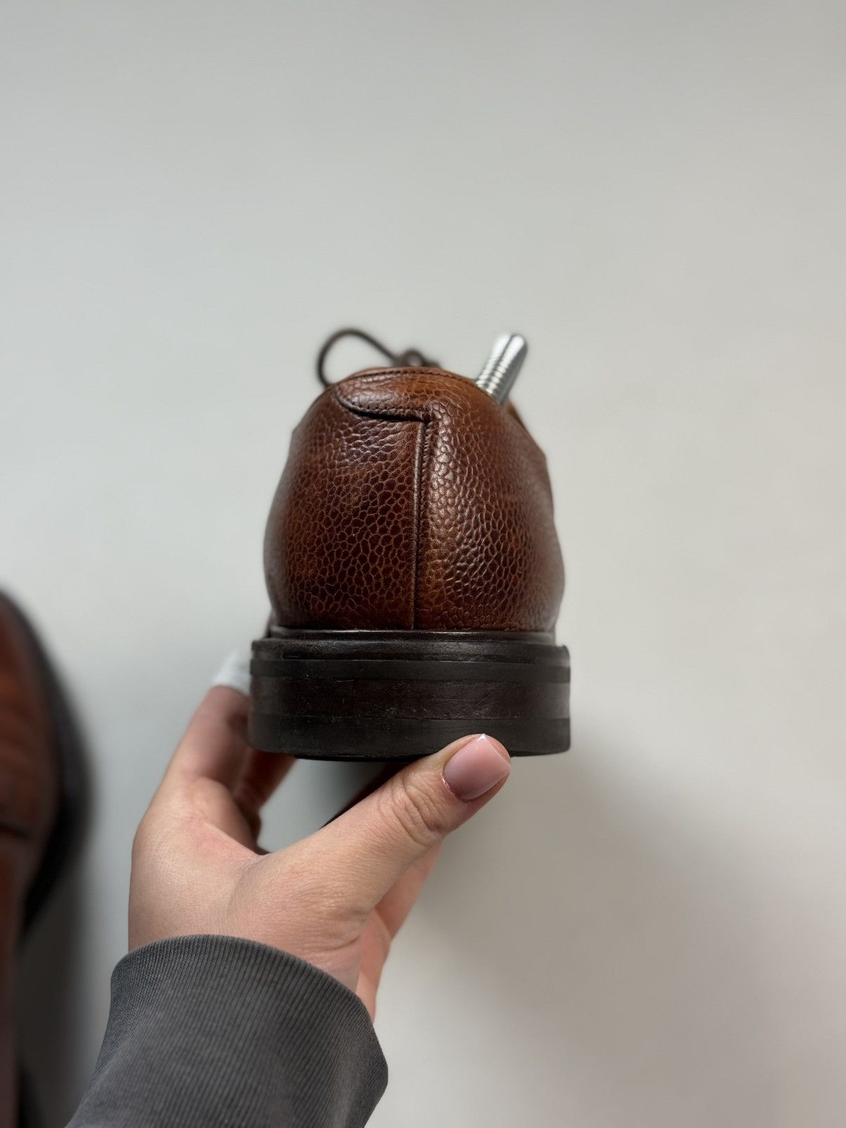 Other Joseph Cheaney Deal Mahogany Grain Leather Derby Shoes Size US 11 / EU 44 - 17 Thumbnail
