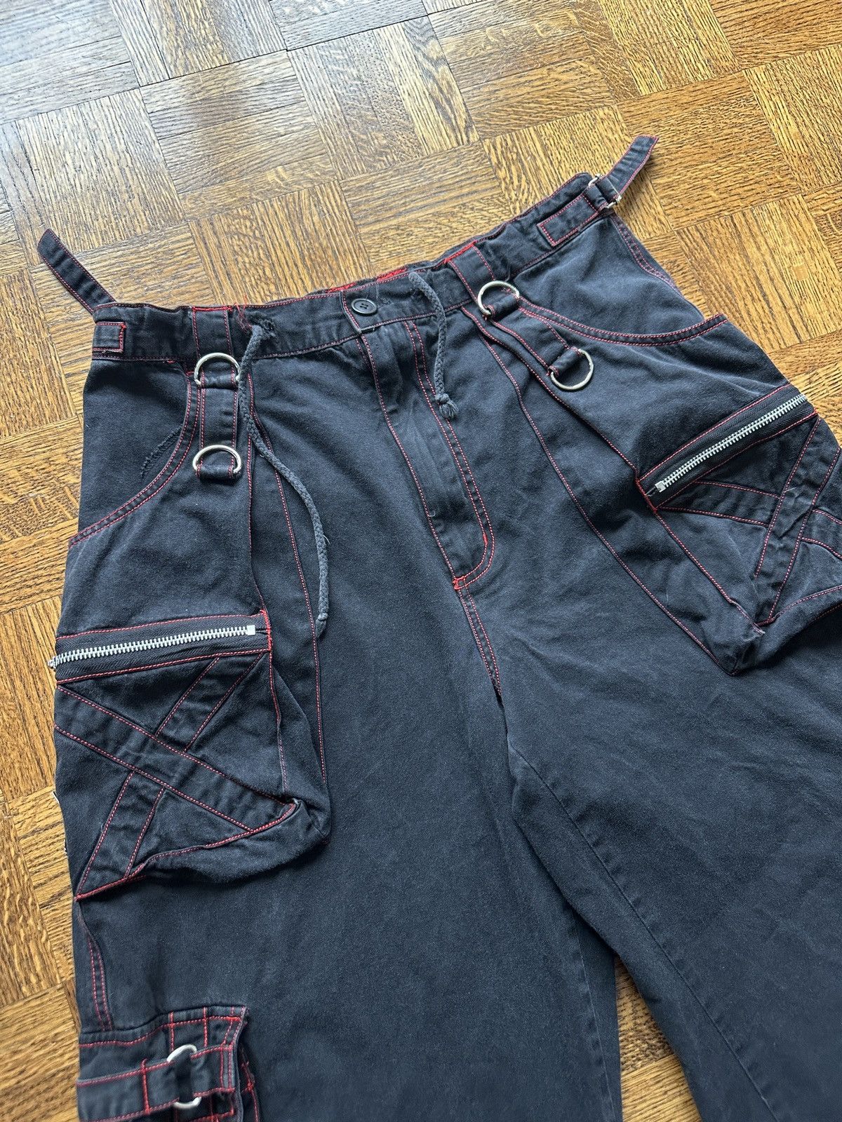 Tripp NYC × Vintage Vintage Tripp NYC Wide Leg Bondage Pants Size Large Size US 34 / EU 50 - 5 Thumbnail