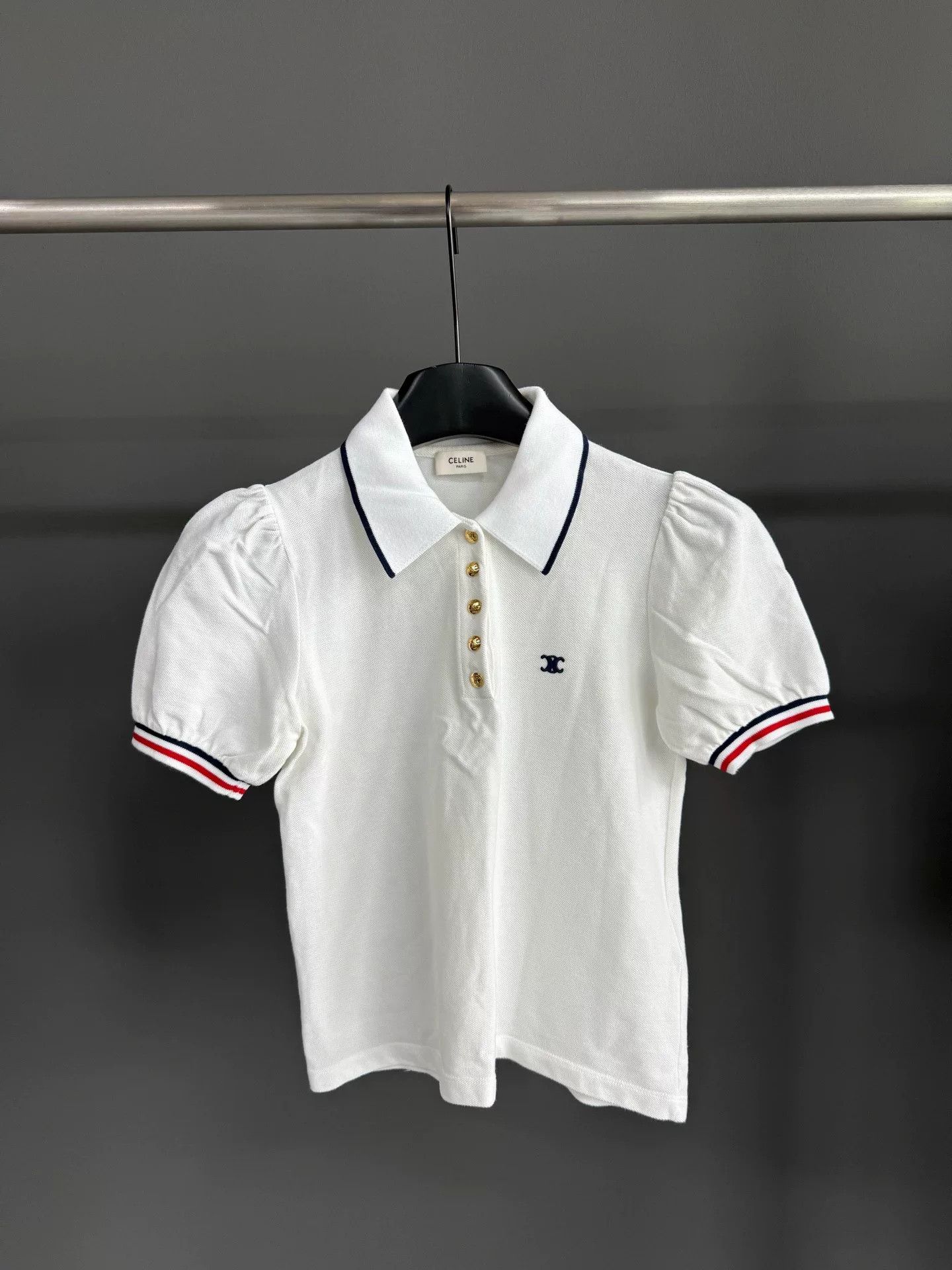 Celine Celine Retro Embroidered White T-Shirt S Women Size S / US 4 / IT 40 - 1 Thumbnail
