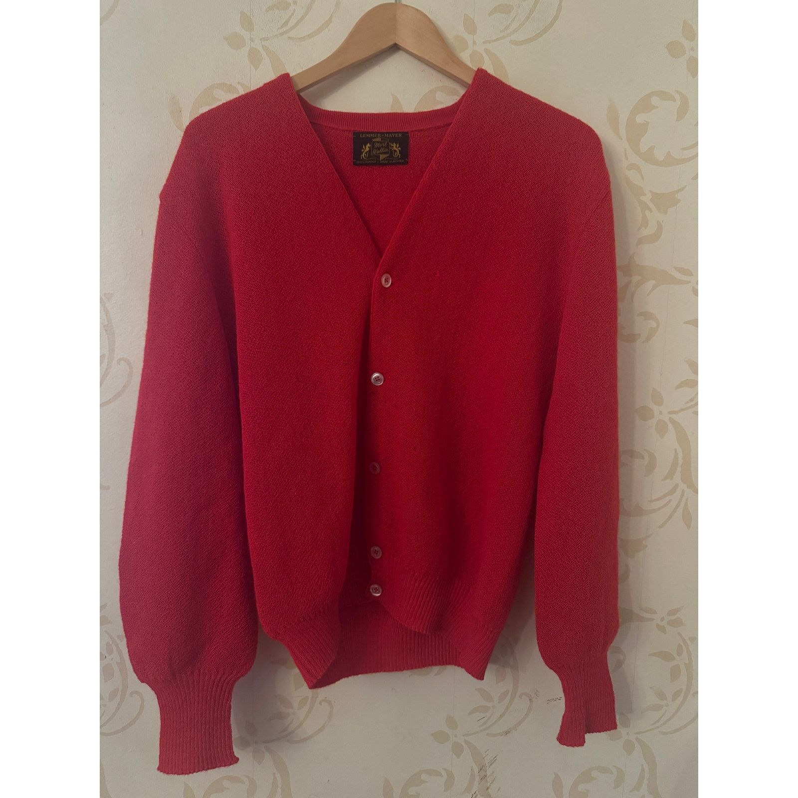Vintage Men's M Lemmer - Mayer 100% Alpaca Cardigan Sweater Size US M / EU 48-50 / 2 - 2 Thumbnail