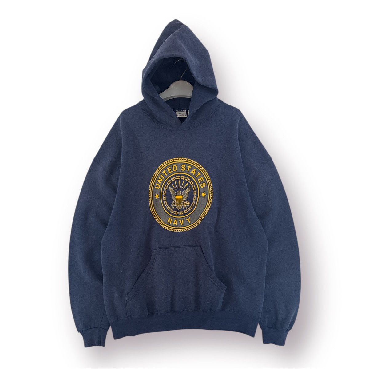 Vintage 🔥 Vintage 90's USN iConic Logo Military Wear Hoodies - XL Size US XL / EU 56 / 4 - 2 Thumbnail