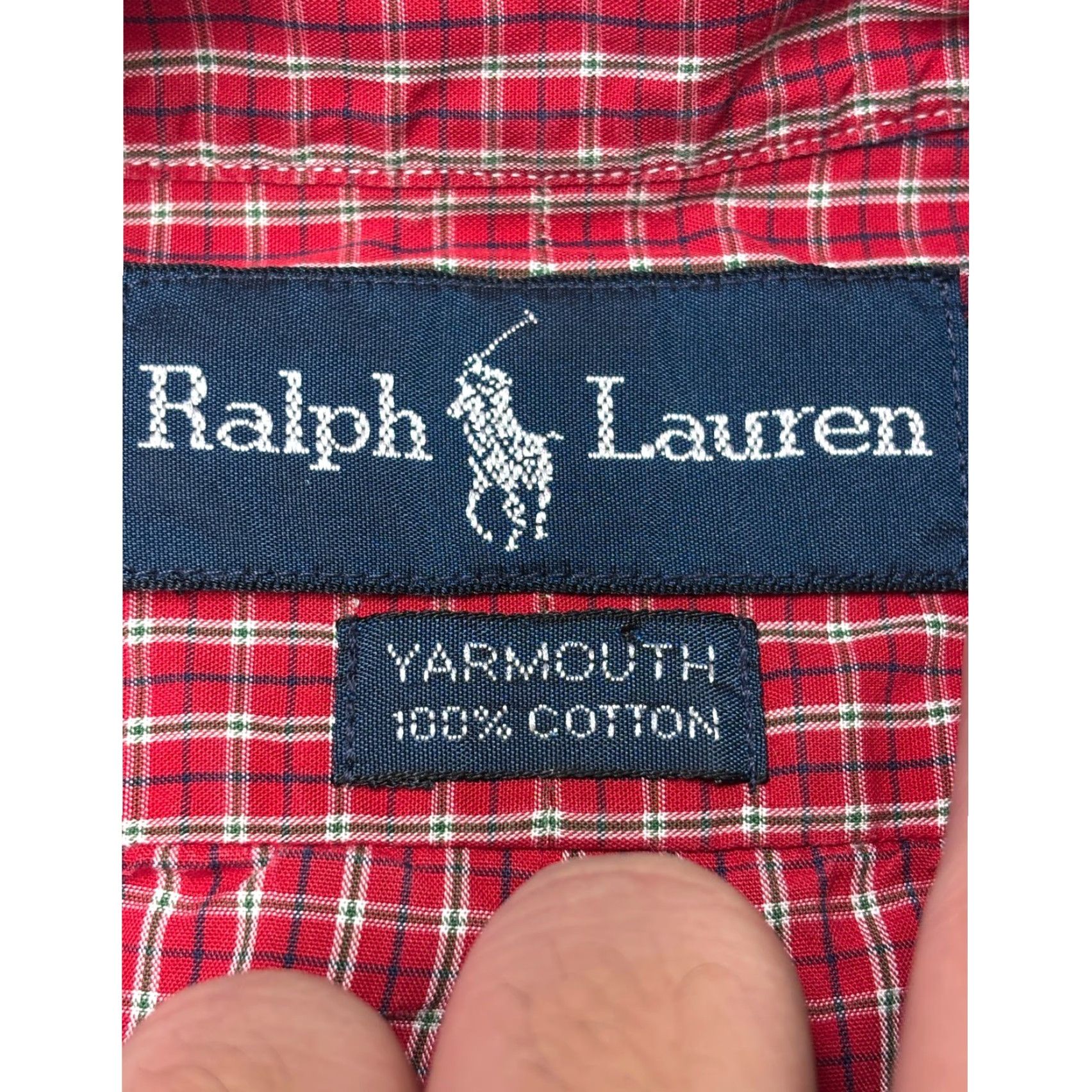 Ralph Lauren Ralph Lauren Yarmouth Men's Red Gingham Button-Down Shirt Check Casual Classic Fit Long Sleeve 16 1/2 34/35 Mens Size US L / EU 52-54 / 3 - 4 Thumbnail